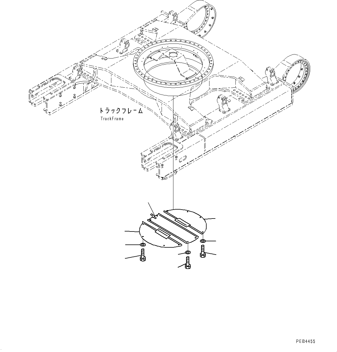 Excavators Komatsu / PC800SE-8R1 S/N 70001-UP(0000751C) / Track Frame Under Cover (#70001-)(R017001 : R1140-001001)