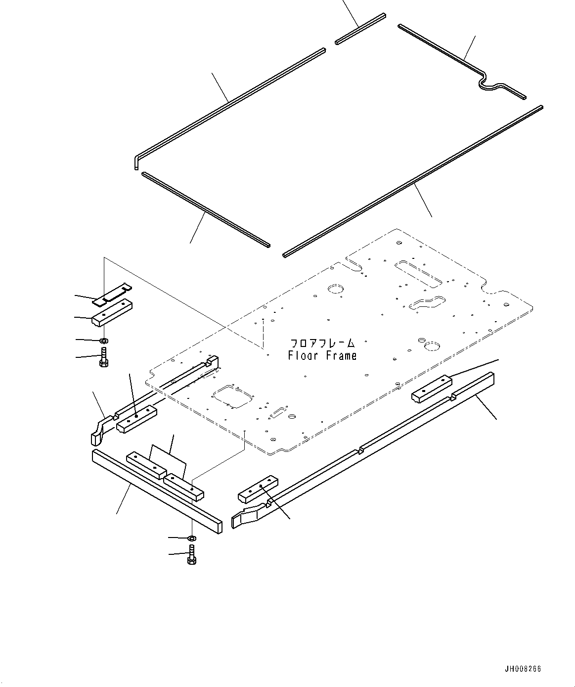 Excavators Komatsu / PC300LC-8M0 S/N 80001-UP(0000756C) / Cab, Floor, Seal (#80001-80162)(K025058 : K1110-049056)