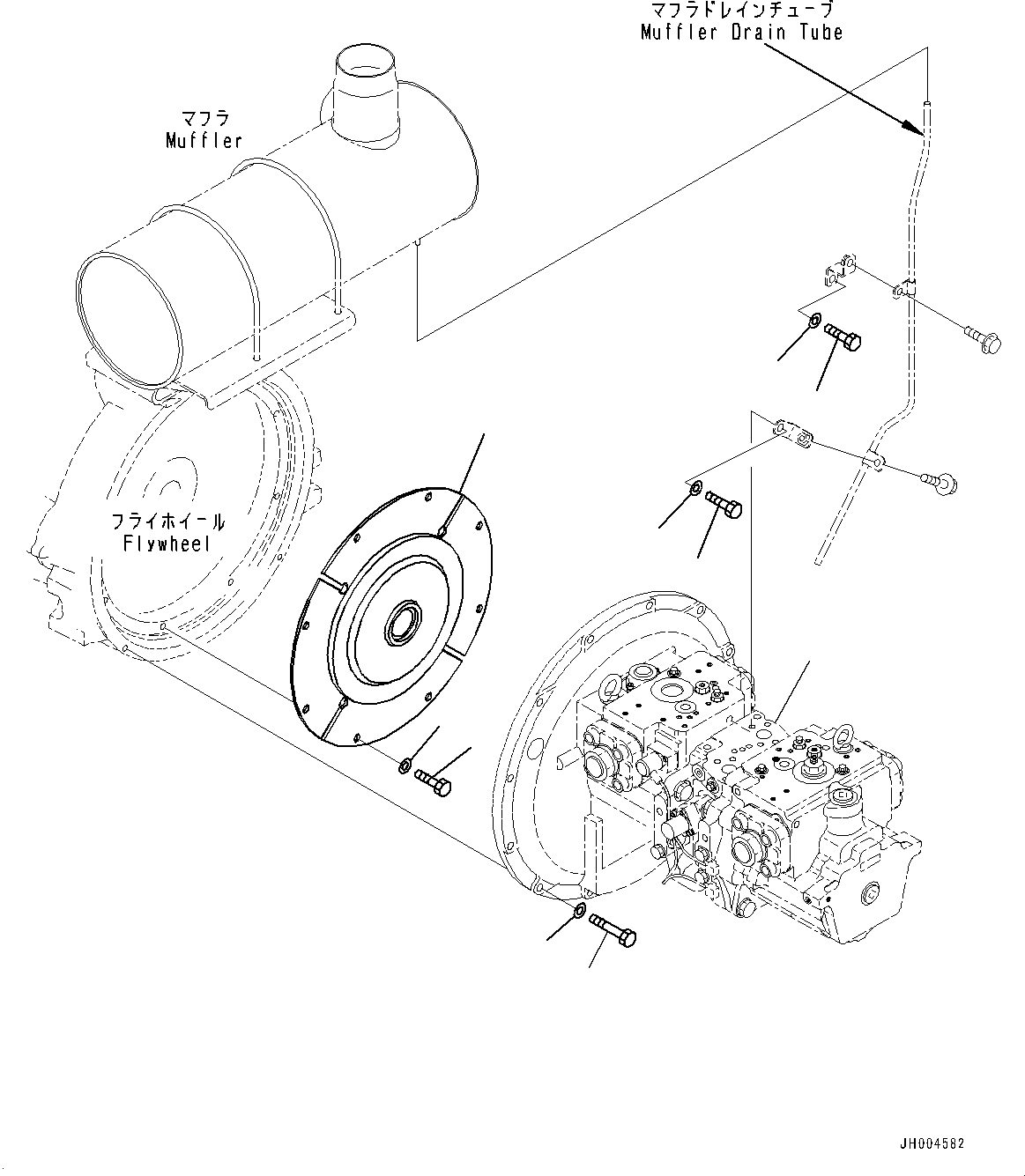 Excavators Komatsu / PC350LC-8M0 S/N 80001-UP(0000758C) / Damper (#80001-)(B004001 : B9999-026001A)