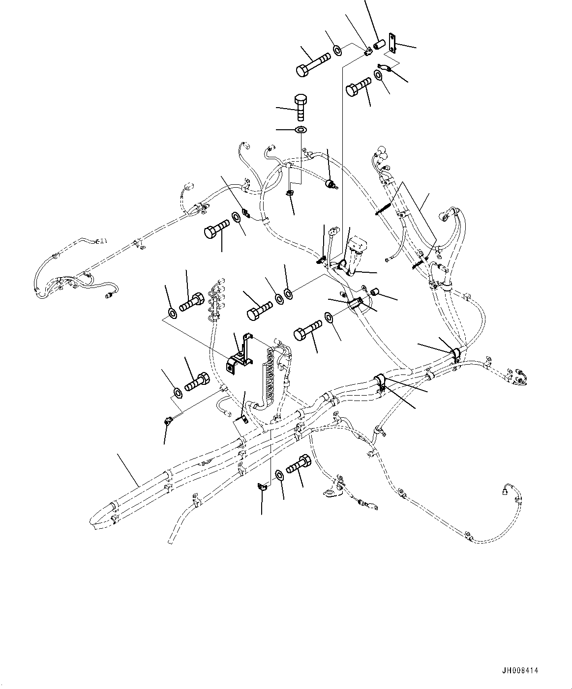 Excavators Komatsu / PC350LC-8M0 S/N 80001-UP(0000758C) / Electric Wiring Harness, Wiring Harness Clip (2/3) (#80001-80012)(E003003 : E0200-019003)