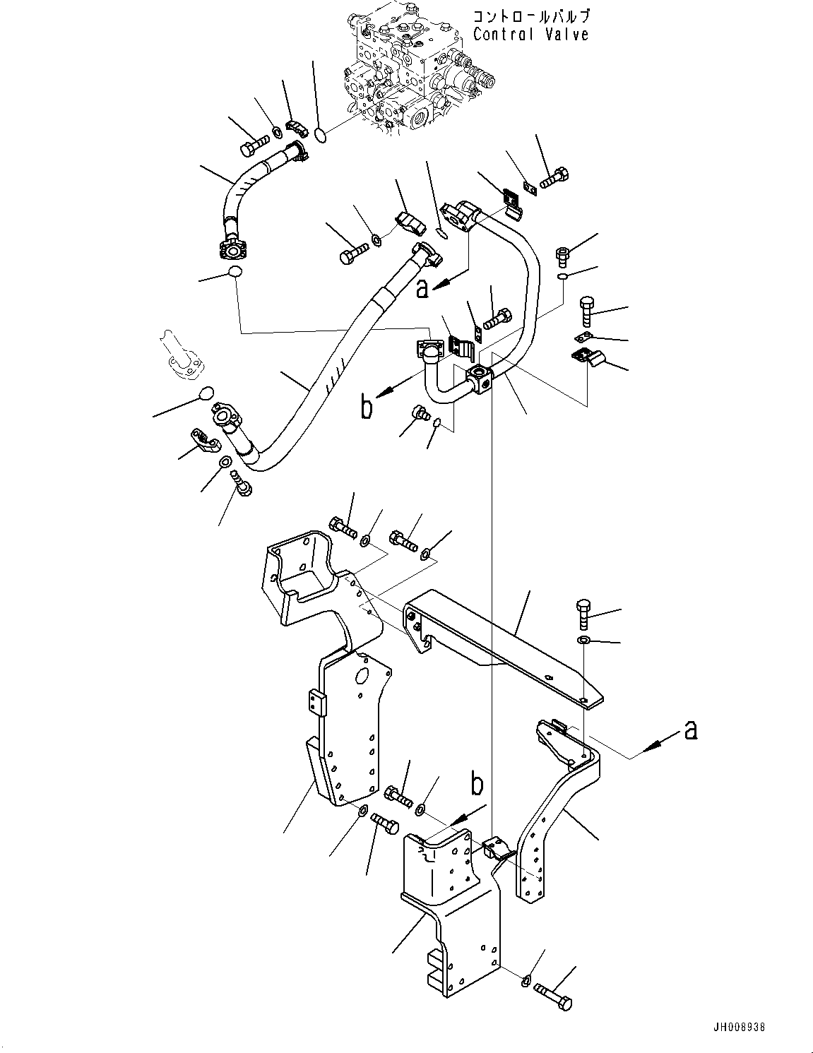 Excavators Komatsu / PC350LC-8M0 S/N 80001-UP(0000758C) / Return Piping (#80001-)(H017001 : H0330-007001)