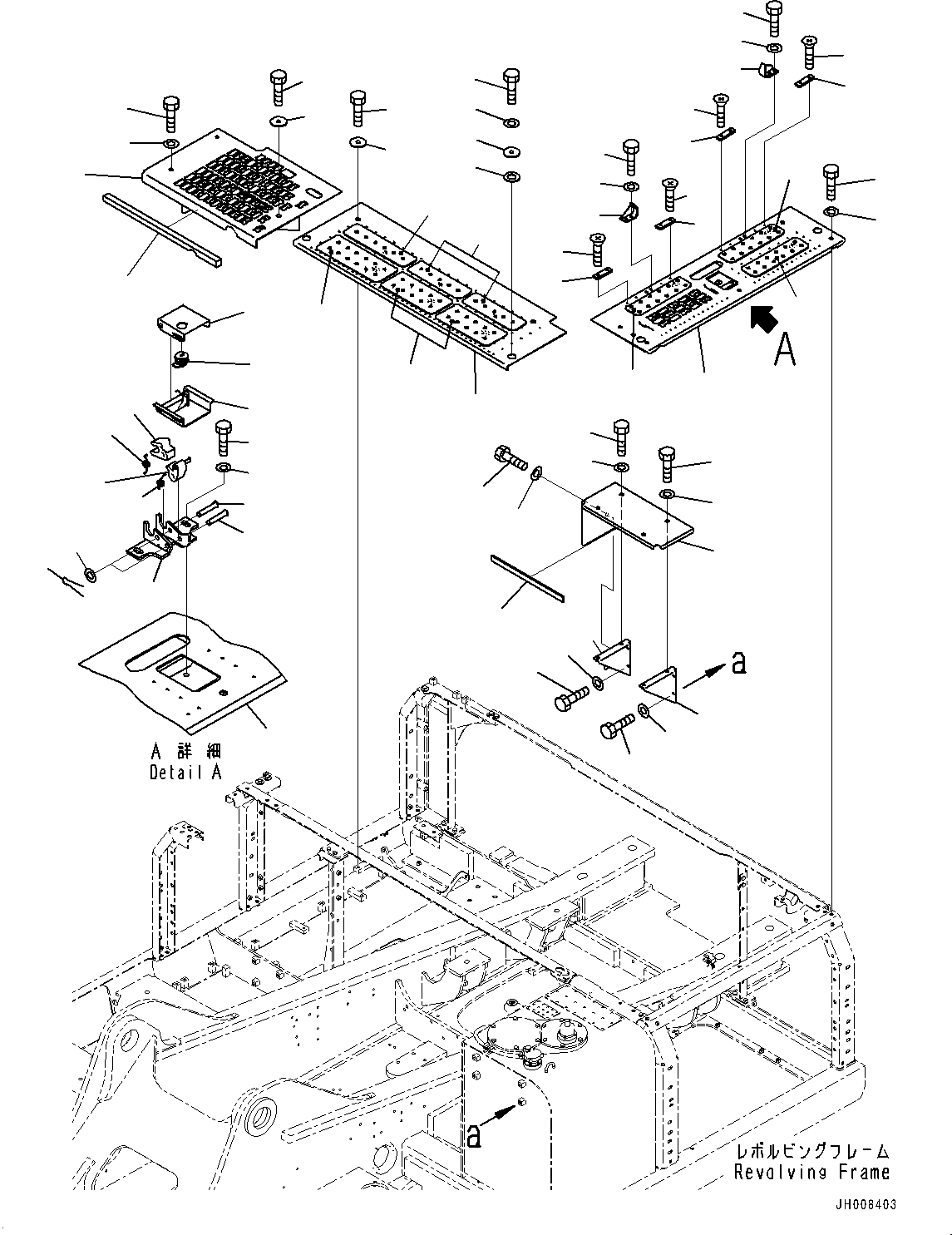 Excavators Komatsu / PC350LC-8M0 S/N 80001-UP(0000758C) / Machine Cab Cover (#80001-)(M009001 : M1210-006001)