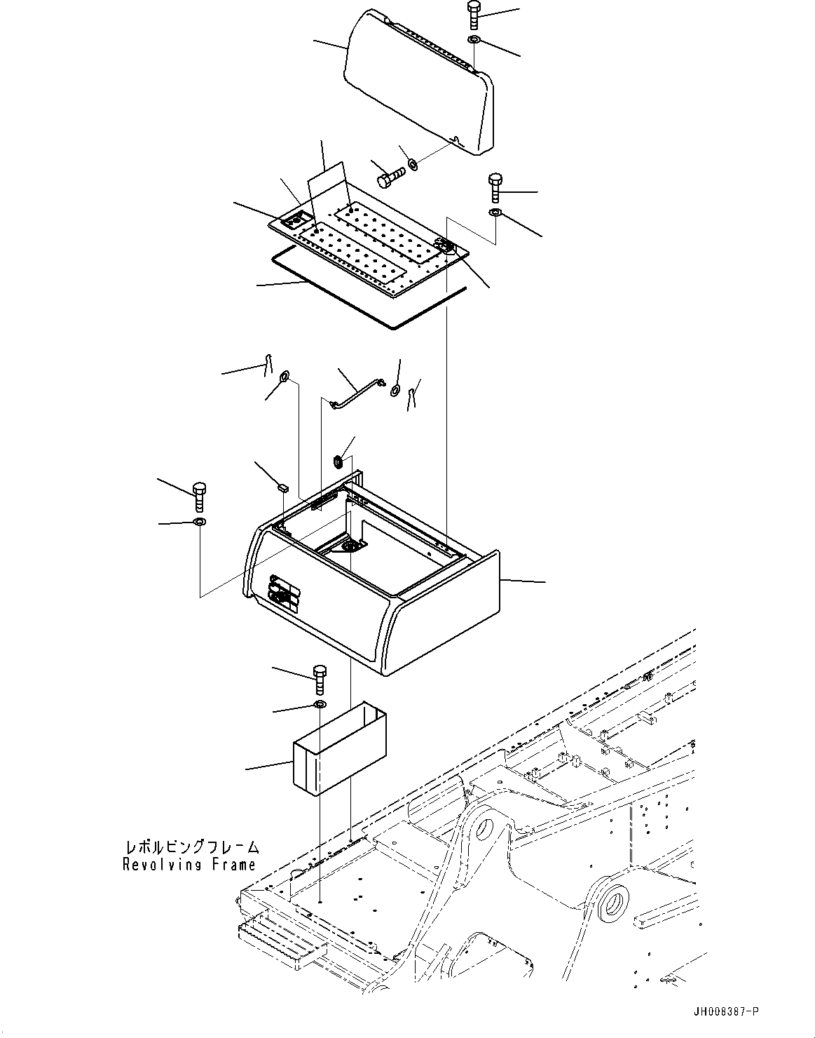 Excavators Komatsu / PC350LC-8M0 S/N 80001-UP(0000758C) / Machine Cab Cover, Cover and Duct (#80001-)(M010001 : M1210-007001)