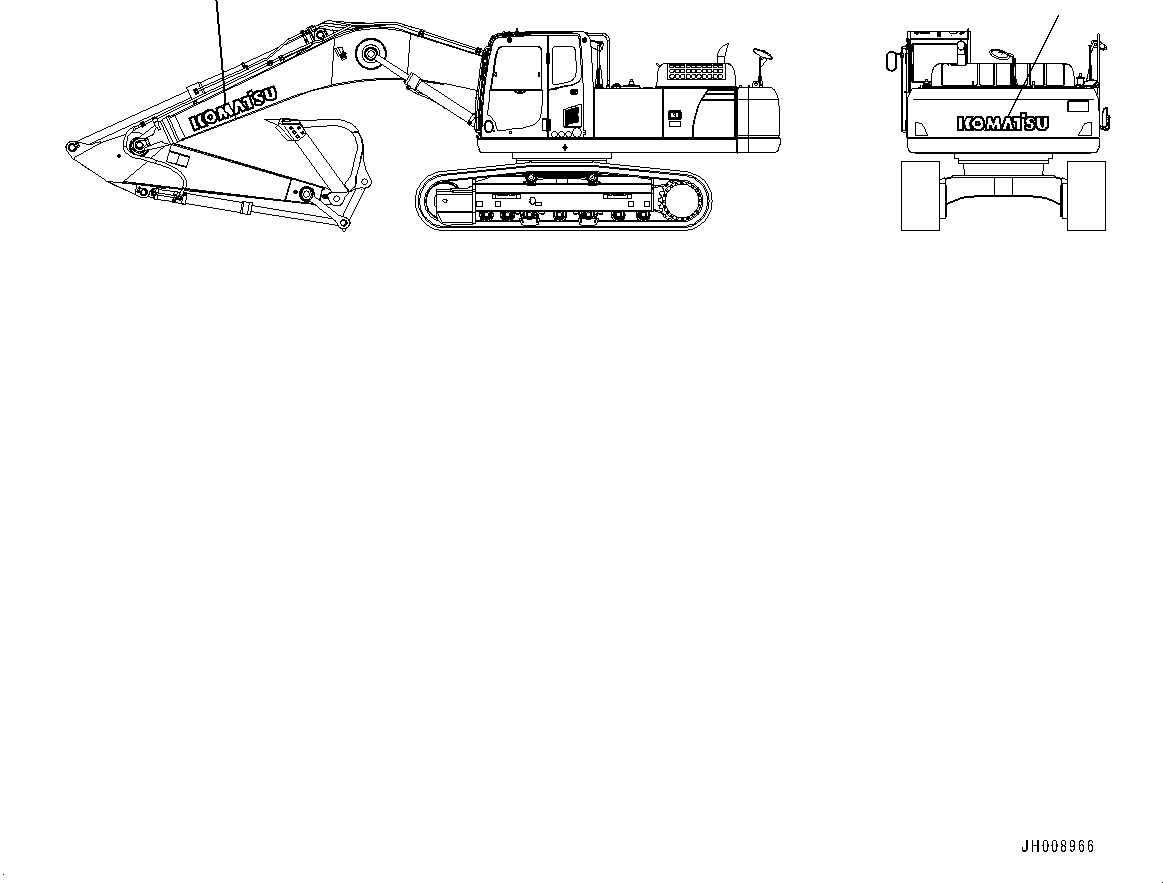 Excavators Komatsu / PC350LC-8M0 S/N 80001-UP(0000758C) / Lubrication Chart (#80001-)(U006001 : U0110-016001)