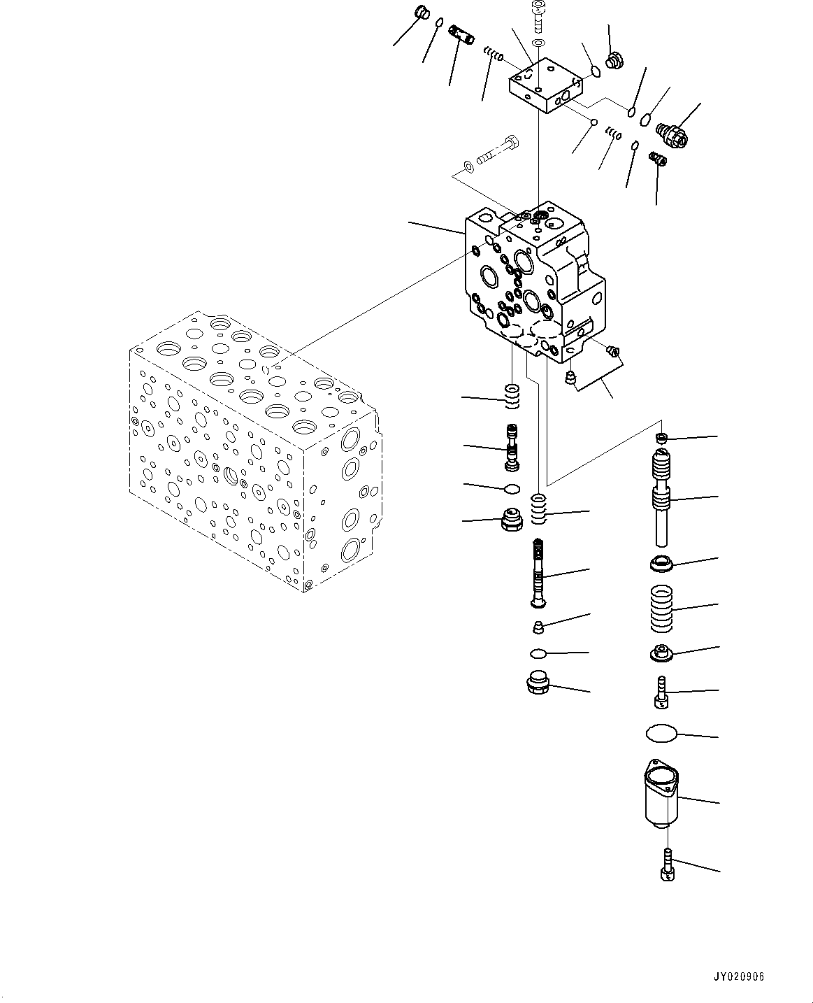 Excavators Komatsu / PC350LC-8M0 S/N 80001-UP(0000758C) / Control Valve, Inner Parts (13/25) (#80001-)(H006014 : H0120-031013)