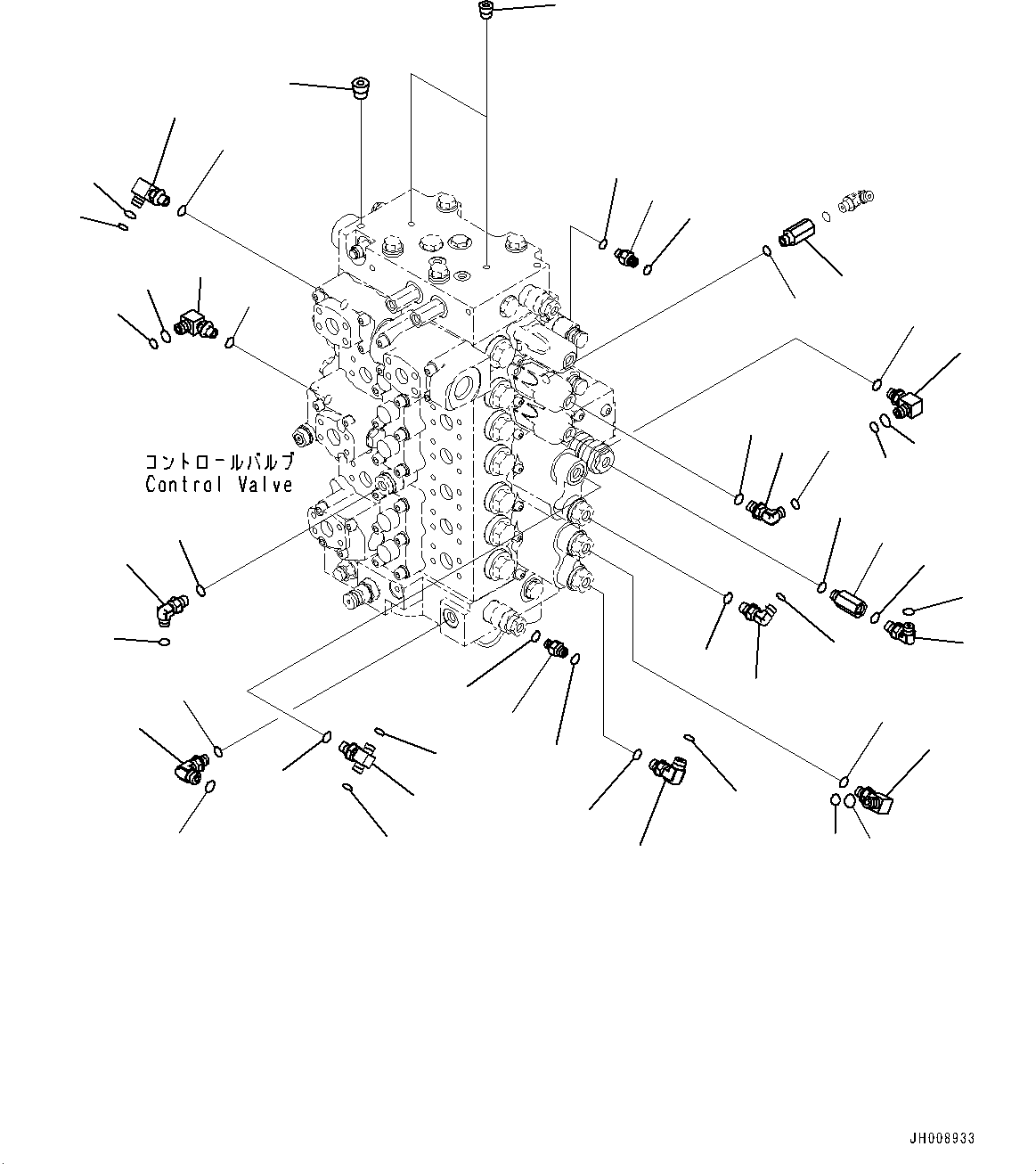 Excavators Komatsu / PC350LC-8M0 S/N 80001-UP(0000758C) / Control Valve, Control Valve Related Parts (1/2) (#80001-)(H005024 : H0120-030023)