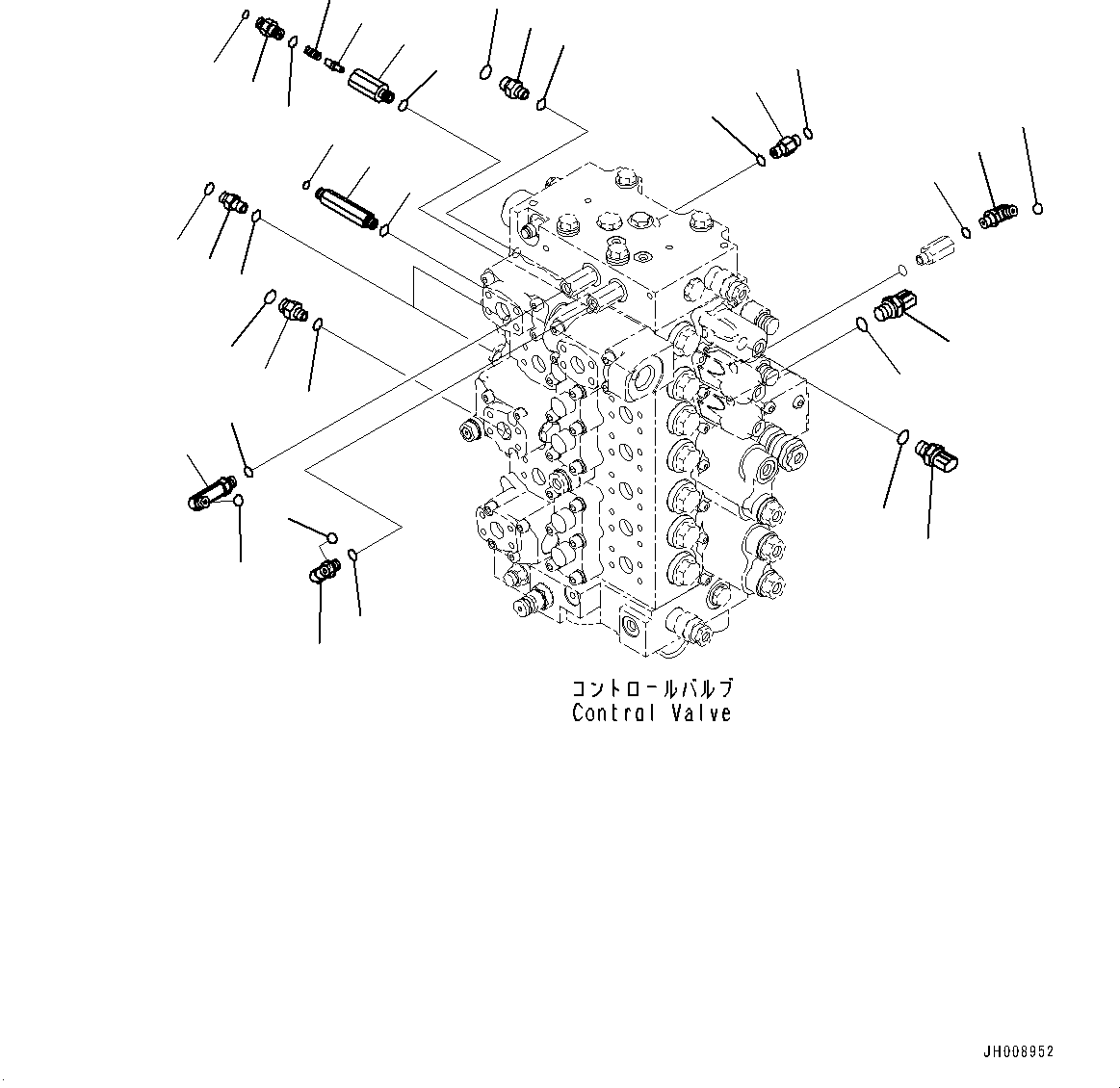 Excavators Komatsu / PC350LC-8M0 S/N 80001-UP(0000758C) / Control Valve, Control Valve Related Parts (2/2) (#80001-)(H005025 : H0120-030024)