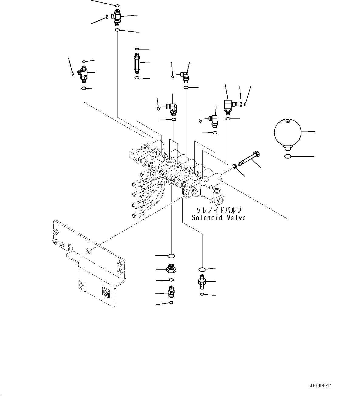 Excavators Komatsu / PC350LC-8M0 S/N 80001-UP(0000758C) / Solenoid Valve, Related Parts (#80001-)(H034002 : H1831-012002)