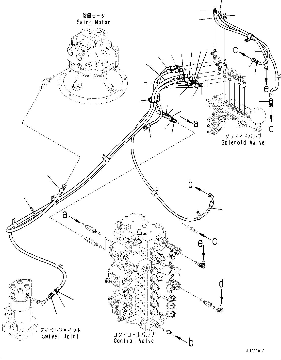 Excavators Komatsu / PC350LC-8M0 S/N 80001-UP(0000758C) / Solenoid Valve, Hose (#80001-)(H034003 : H1831-012003)
