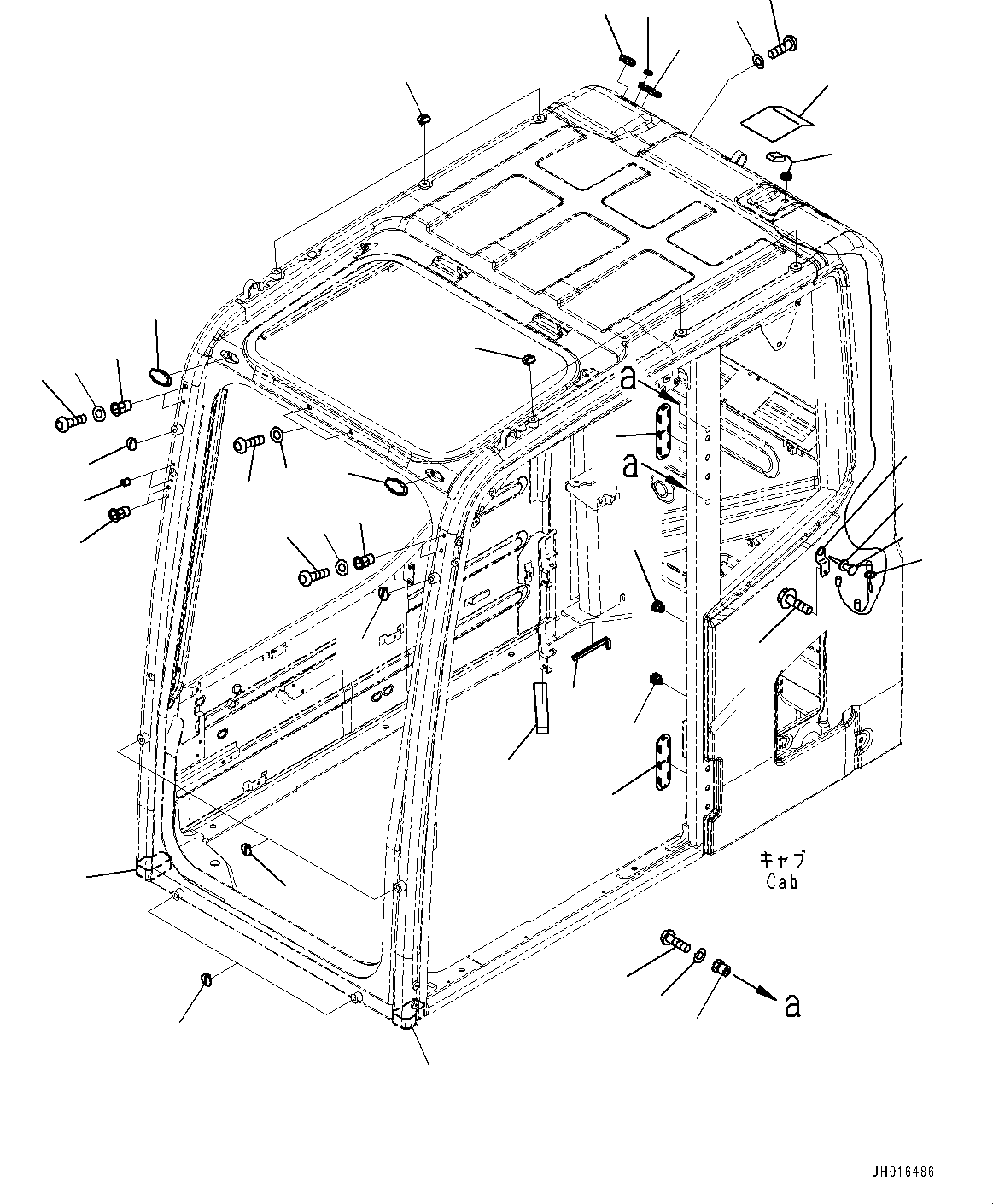 Excavators Komatsu / PC350LC-8M0 S/N 80001-UP(0000758C) / Cab, Plug and Outside Seal (#80001-80162)(K029013 : K1110-071013)