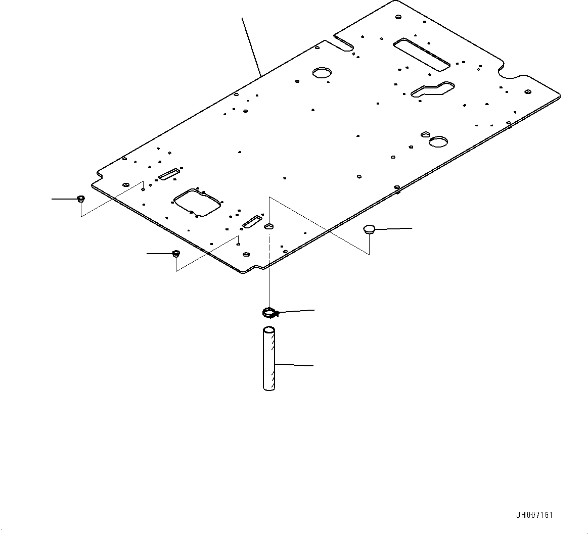 Excavators Komatsu / PC350LC-8M0 S/N 80001-UP(0000758C) / Cab, Floor, Frame (#80001-80162)(K025026 : K1110-058026)