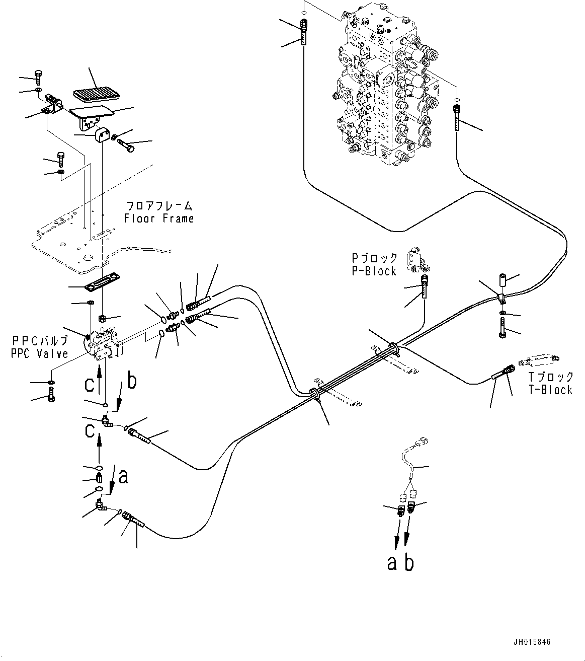 Excavators Komatsu / PC350LC-8M0 S/N 80001-UP(0000758C) / Cab, Floor, 1st Attachment Control (#80001-)(K034031 : K1110-077031)