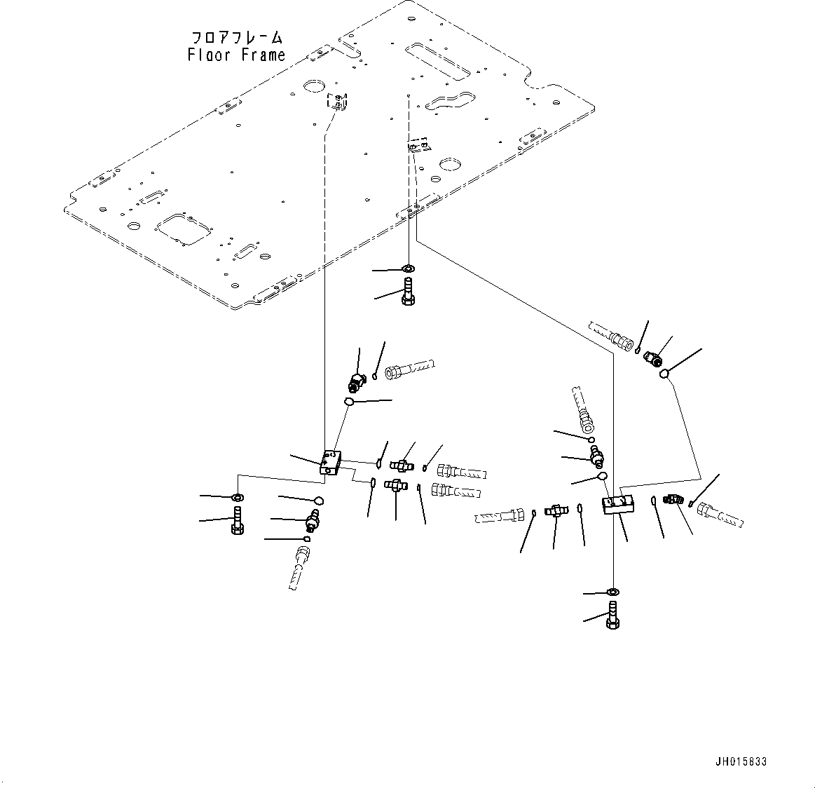 Excavators Komatsu / PC350LC-8M0 S/N 80001-UP(0000758C) / Cab, Floor, P, T Block (#80005-80162)(K025056 : K1110-058054A)