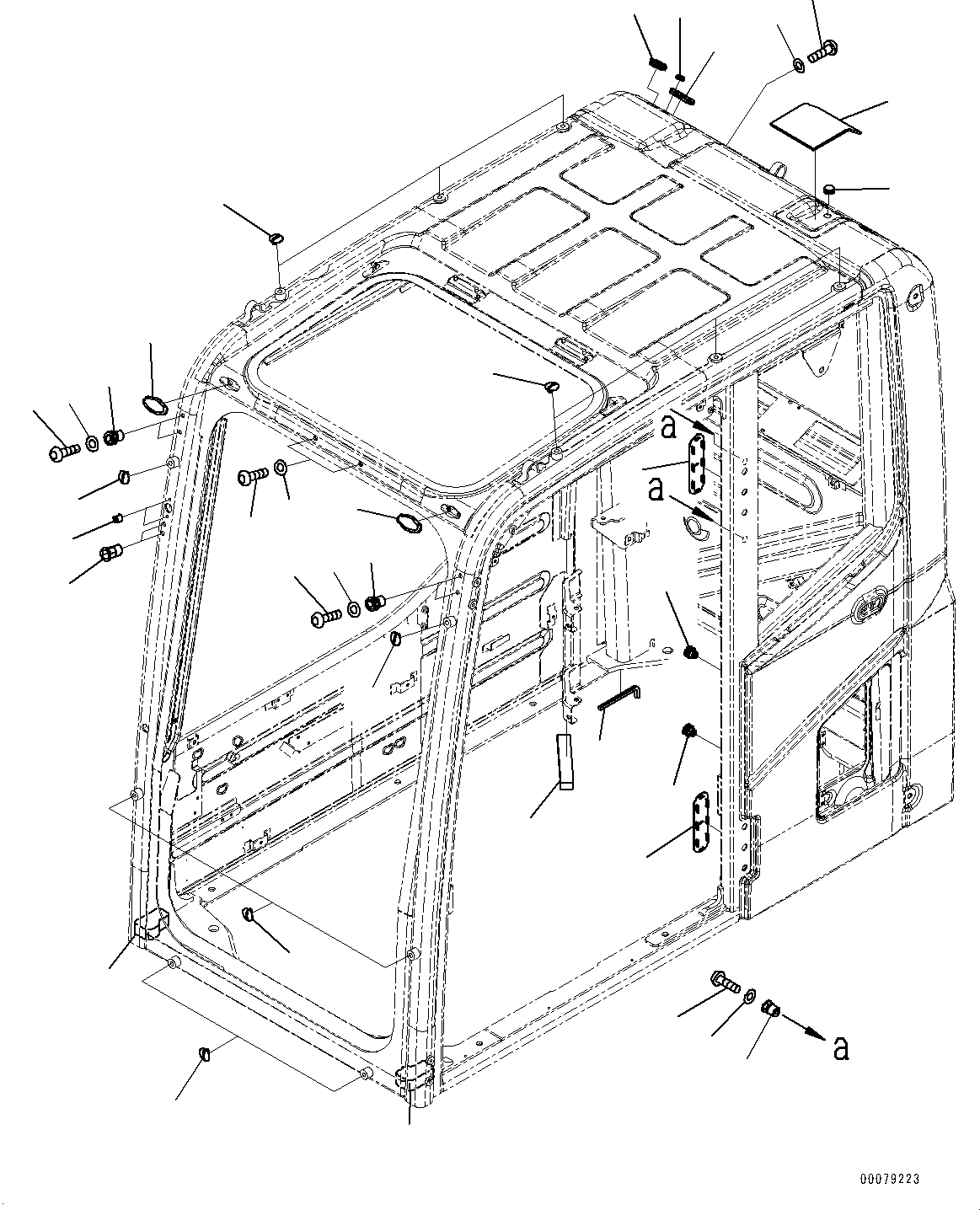 Excavators Komatsu / PC350LC-8M0 S/N 80001-UP(0000758C) / Cab, Plug and Outside Seal (#80001-80162)(K027013 : K1110-059013)