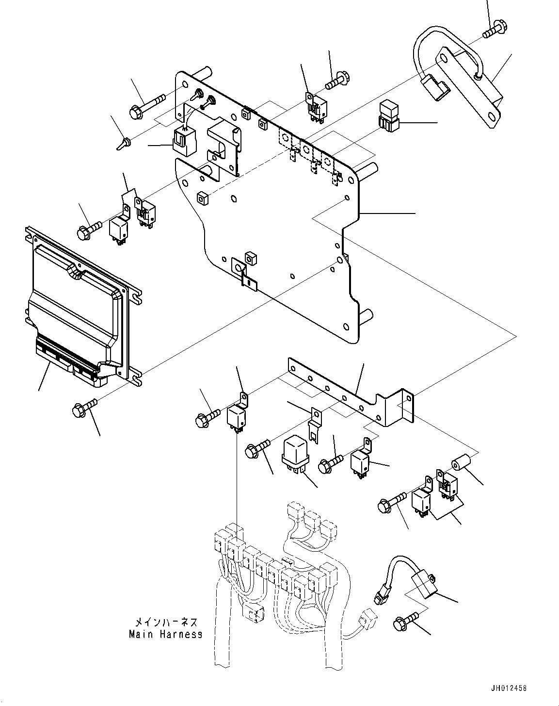 Excavators Komatsu / PC350LC-8M0 S/N 80001-UP(0000758C) / Cab, Cab In Parts, Sub Plate and Relay (#80001-)(K032023 : K1110-063022)