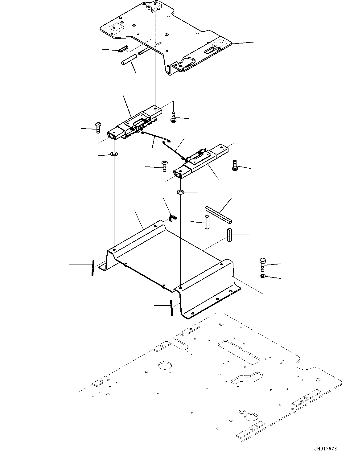 Excavators Komatsu / PC350LC-8M0 S/N 80001-UP(0000758C) / Cab, Floor, Base (#80001-)(K032034 : K1110-063033)