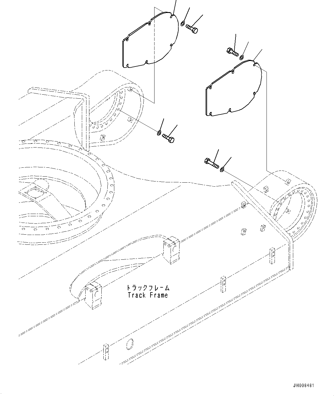 Excavators Komatsu / PC350LC-8M0 S/N 80001-UP(0000758C) / Travel Motor and Final Drive, Cover (#80001-)(P003009 : P1210-006009)