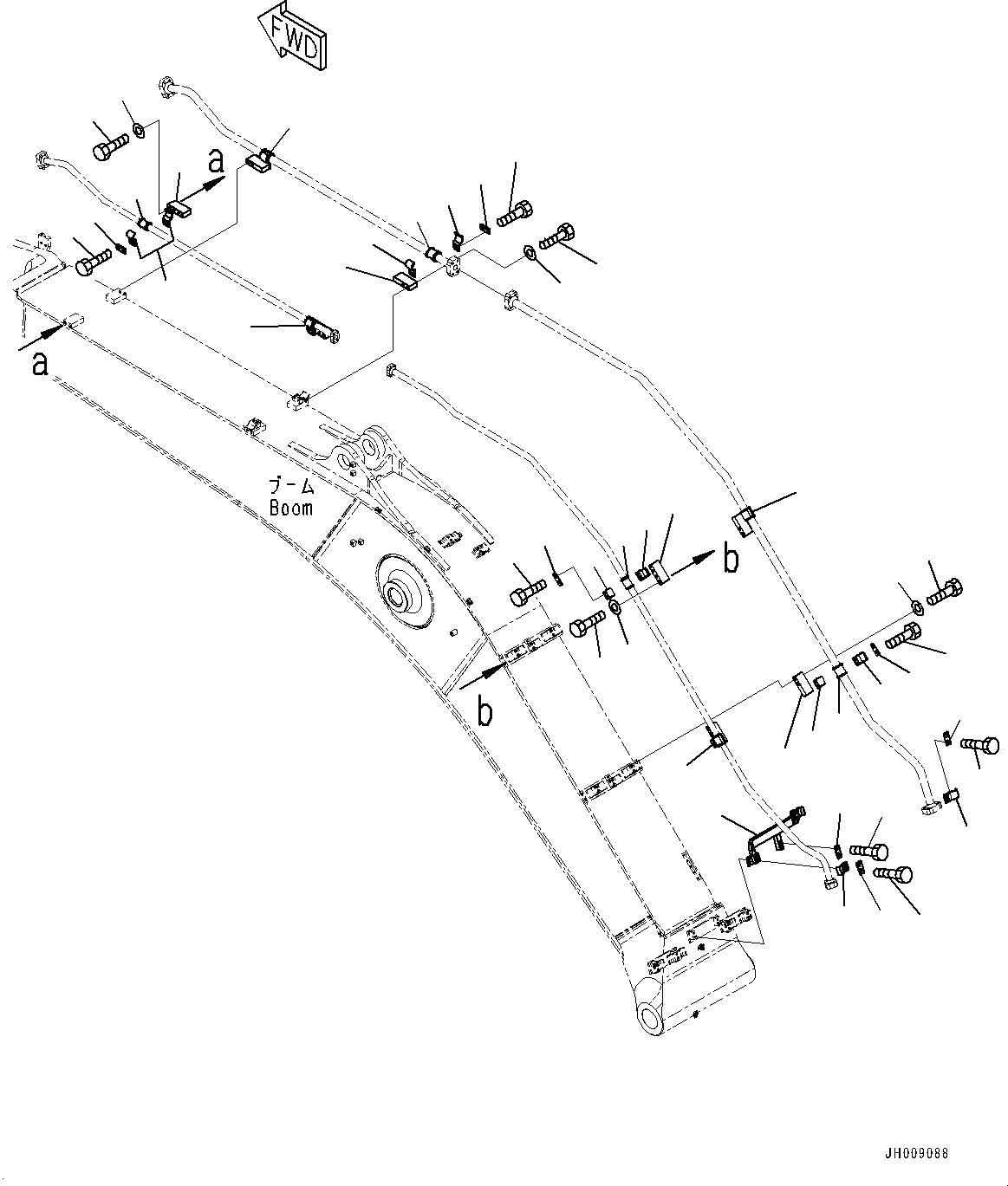 Excavators Komatsu / PC350LC-8M0 S/N 80001-UP(0000758C) / Boom, Clamp (#80001-)(T002007 : T1110-027007)