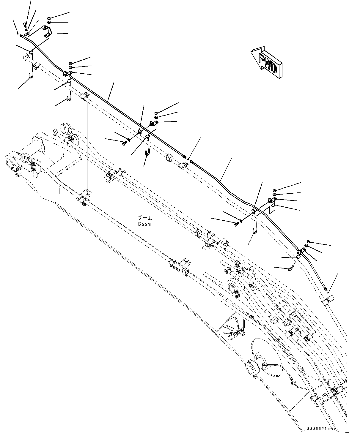 Excavators Komatsu / PC350LC-8M0 S/N 80001-UP(0000758C) / Boom, Quick Coupling Piping (2/3) (#80001-)(T005009 : T1110-030009)