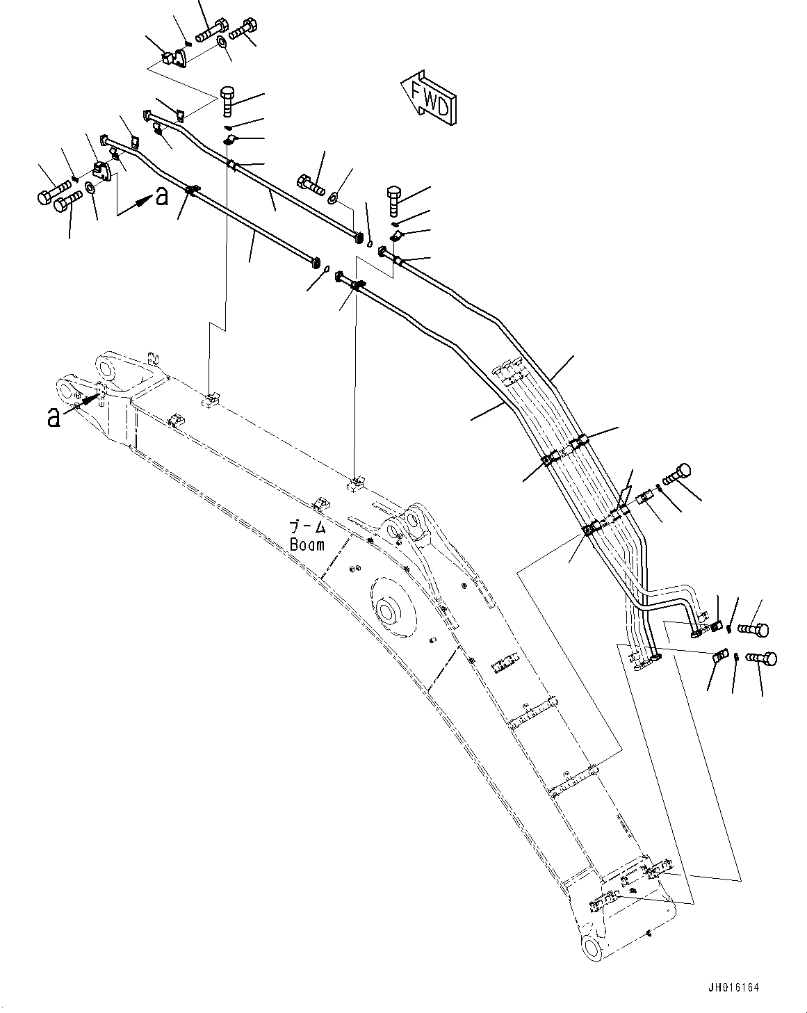 Excavators Komatsu / PC350LC-8M0 S/N 80001-UP(0000758C) / Boom, Bucket Cylinder Piping (#80001-)(T007004 : T1110-033004)