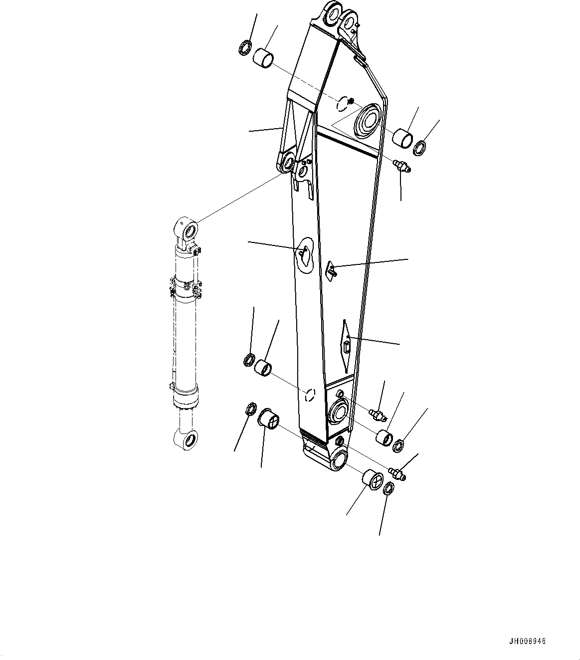 Excavators Komatsu / PC350LC-8M0 S/N 80001-UP(0000758C) / Arm, Arm and Bushing (#80005-)(T021001 : T1200-048001)
