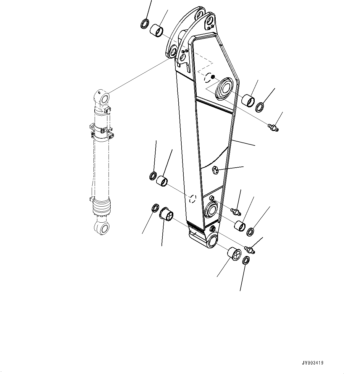 Excavators Komatsu / PC350LC-8M0 S/N 80001-UP(0000758C) / Arm, Arm and Bushing (#80001-)(T024001 : T1200-050001)