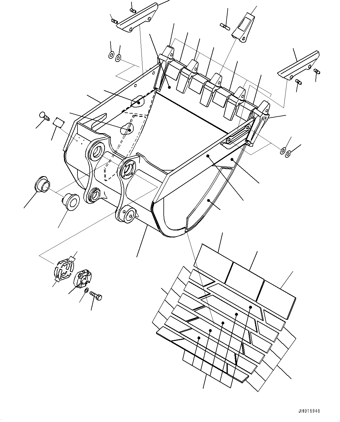Excavators Komatsu / PC350LC-8M0 S/N 80001-UP(0000758C) / Me Bucket,  (#80517-)(T029002 : T1510-008001A)