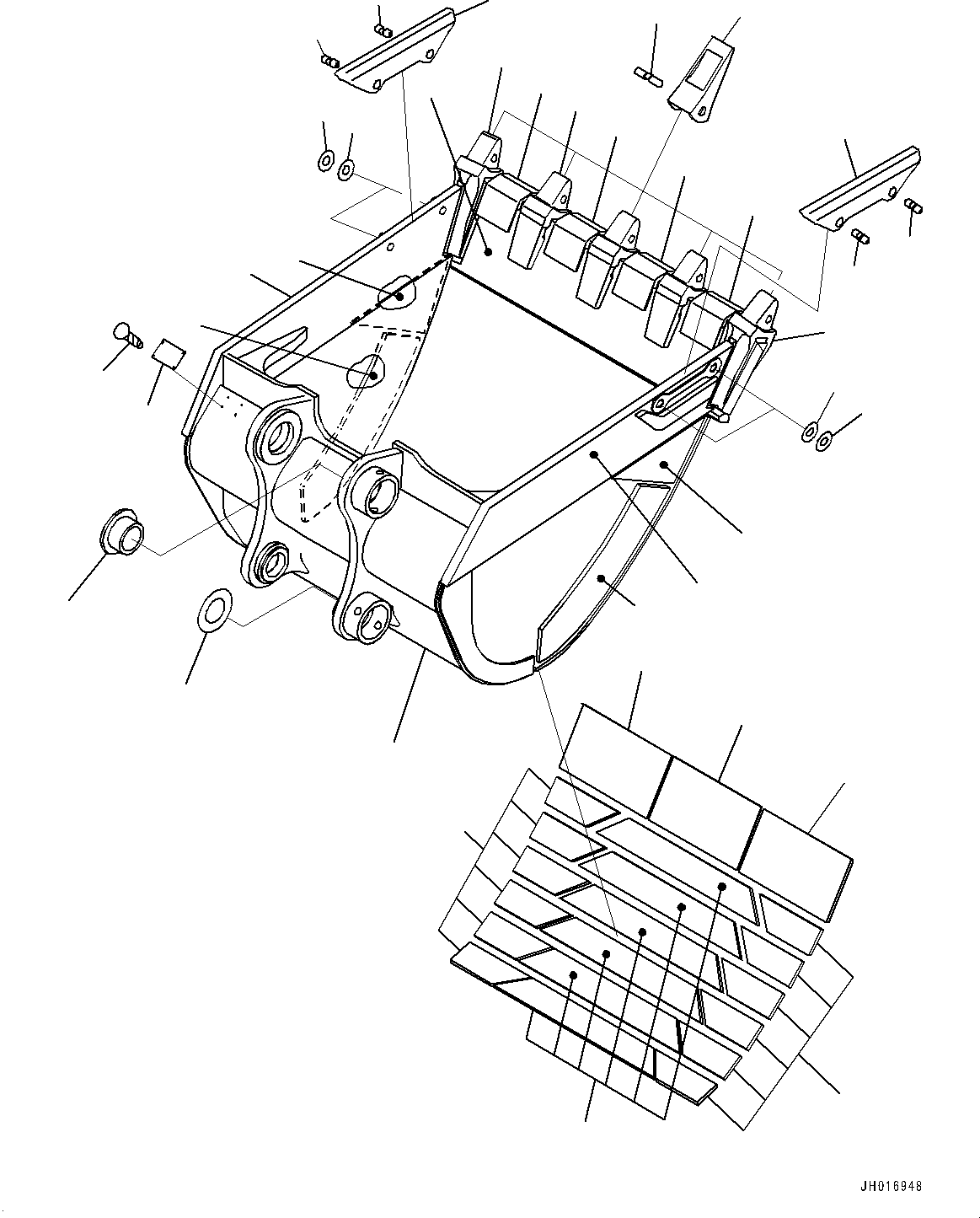 Excavators Komatsu / PC350LC-8M0 S/N 80001-UP(0000758C) / Me Bucket,  (#80517-)(T030002 : T1510-009001A)