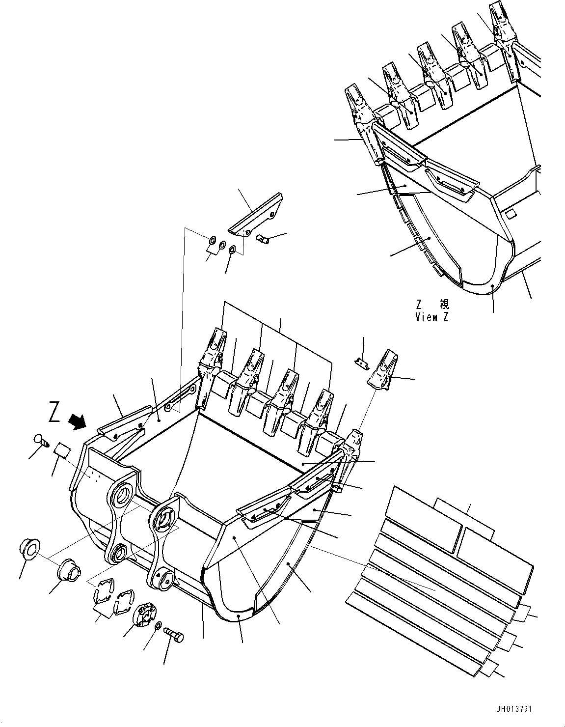 Excavators Komatsu / PC350LC-8M0 S/N 80001-UP(0000758C) / Me Bucket (#80001-)(T033001 : T1510-011001)