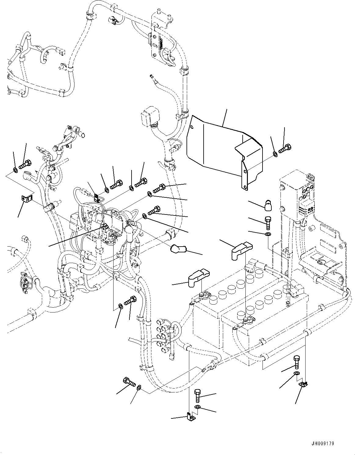 Komatsu parts book diagram for PC170LC-10 S/N 30001-UP: ELECTRIC WIRING HARNESS, STARTING WIRING HARNESS (2/2) (#30001-)