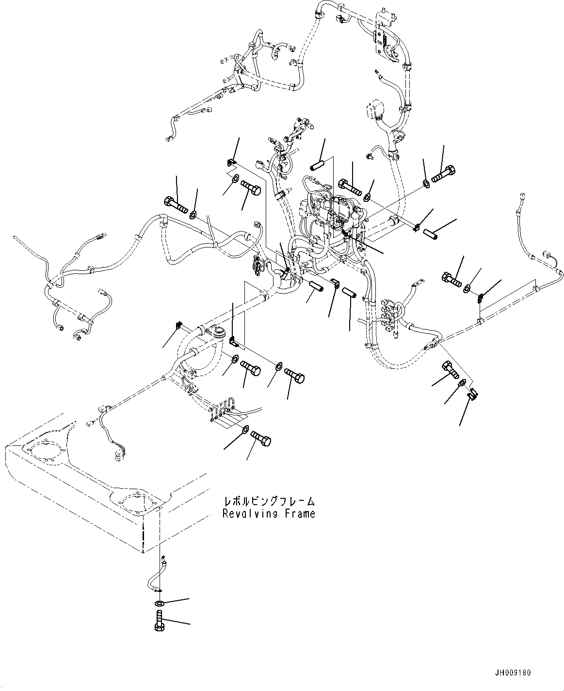 Komatsu parts book diagram for PC170LC-10 S/N 30001-UP: ELECTRIC WIRING HARNESS, MAIN WIRING HARNESS (1/2) (#30001-)