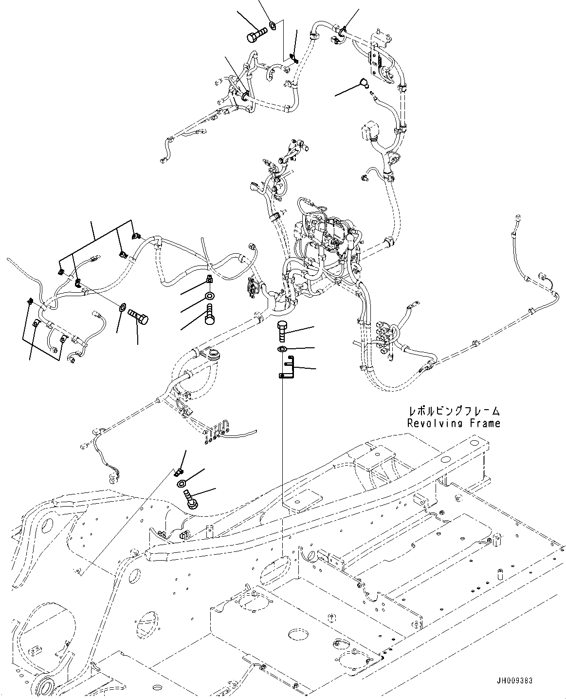 Komatsu parts book diagram for PC170LC-10 S/N 30001-UP: ELECTRIC WIRING HARNESS, MAIN WIRING HARNESS (2/2) (#30001-)