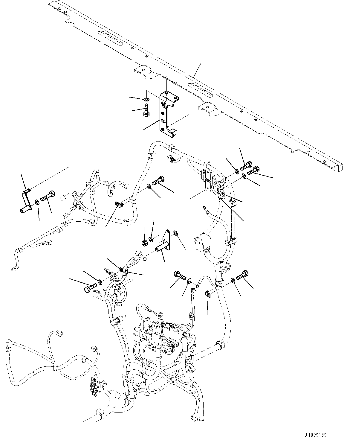 Komatsu parts book diagram for PC170LC-10 S/N 30001-UP: ELECTRIC WIRING HARNESS, ENGINE WIRING HARNESS (2/2) (#30001-)