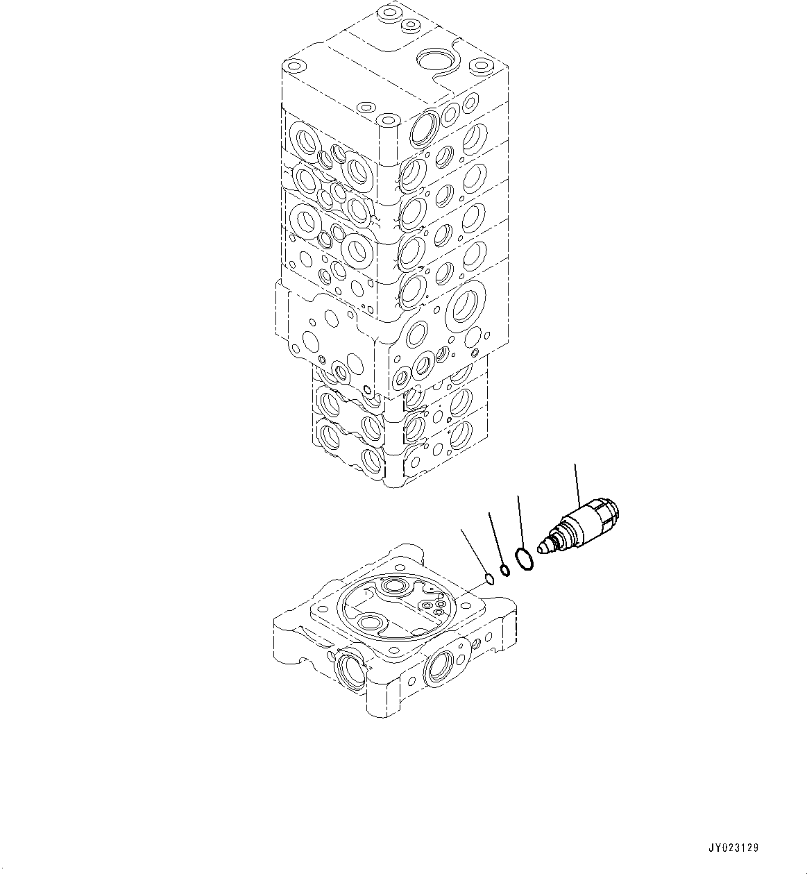 Komatsu parts book diagram for PC170LC-10 S/N 30001-UP: CONTROL VALVE, INNER PARTS (17/27) (#30001-)
