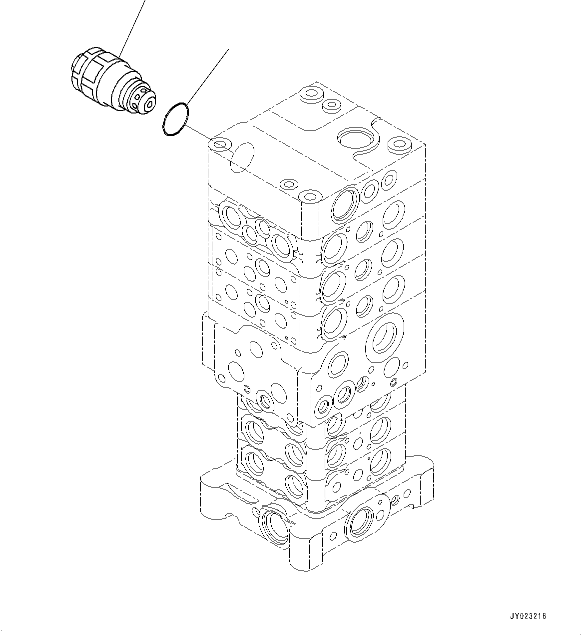 Komatsu parts book diagram for PC170LC-10 S/N 30001-UP: CONTROL VALVE, INNER PARTS (15/26) (#30001-)