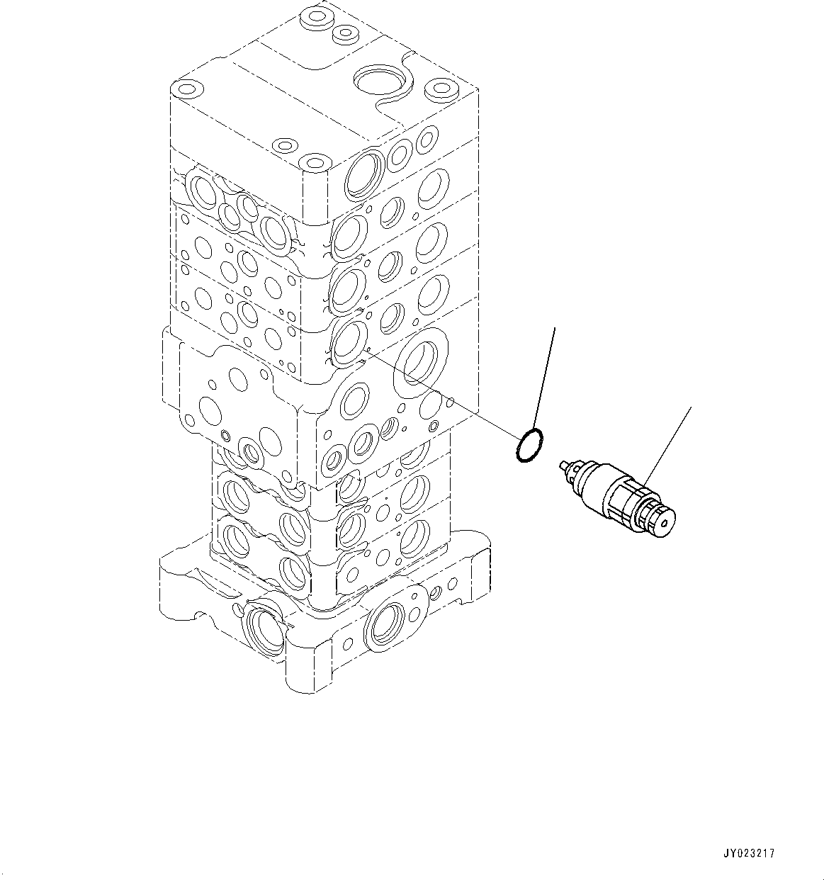 Komatsu parts book diagram for PC170LC-10 S/N 30001-UP: CONTROL VALVE, INNER PARTS (16/26) (#30001-)