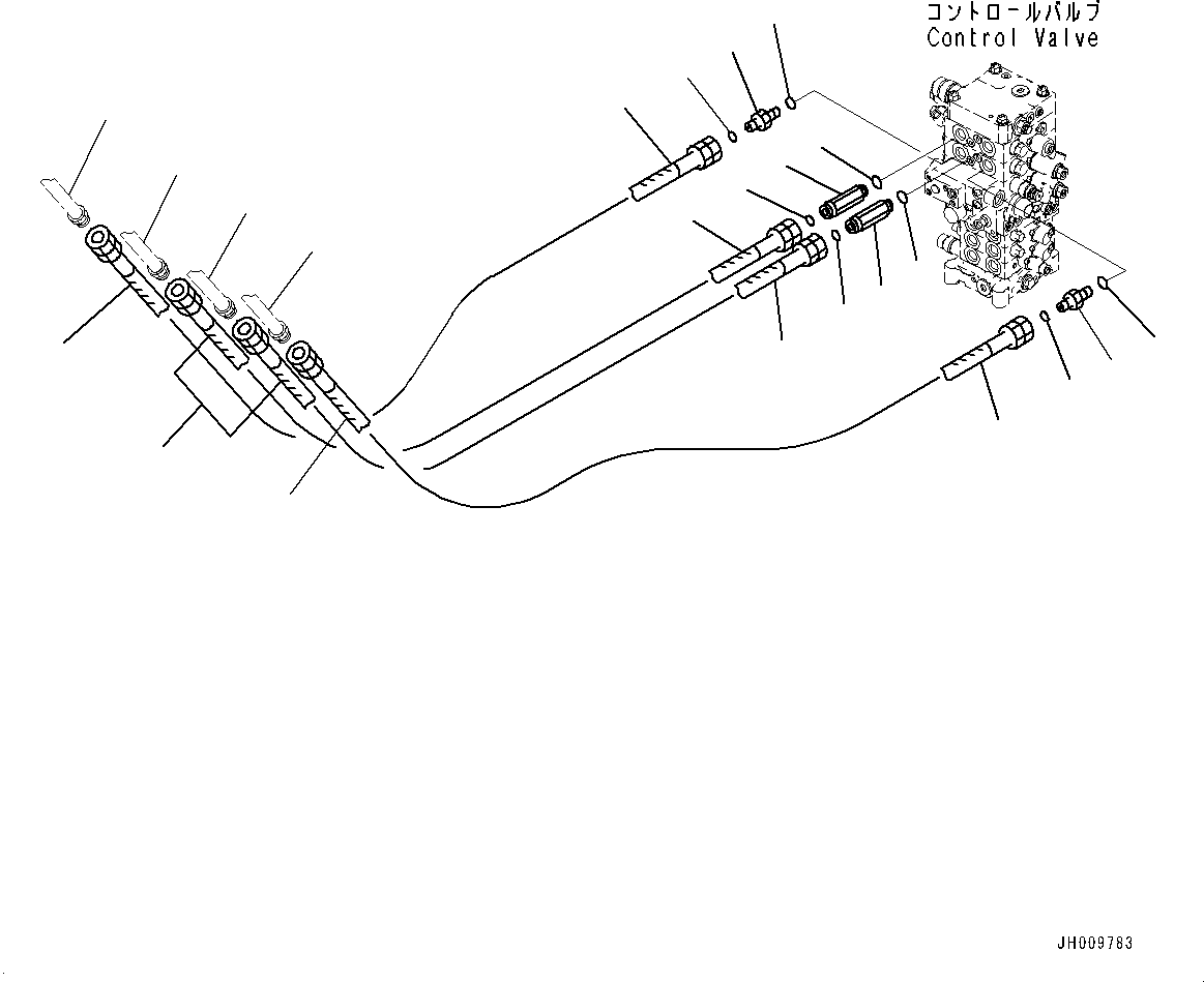 Komatsu parts book diagram for PC170LC-10 S/N 30001-UP: ARM AND BUCKET PIPING (#30001-)