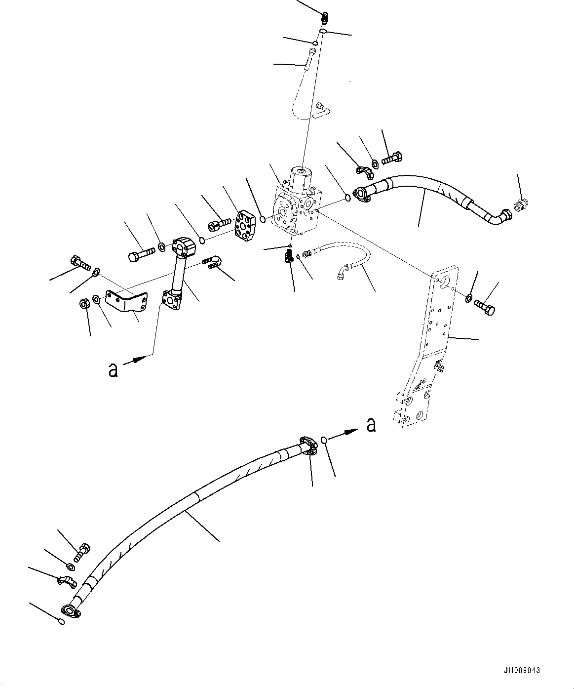 Komatsu parts book diagram for PC170LC-10 S/N 30001-UP: ACTUATOR PIPING, MAIN PIPING, R.H. (#30001-)
