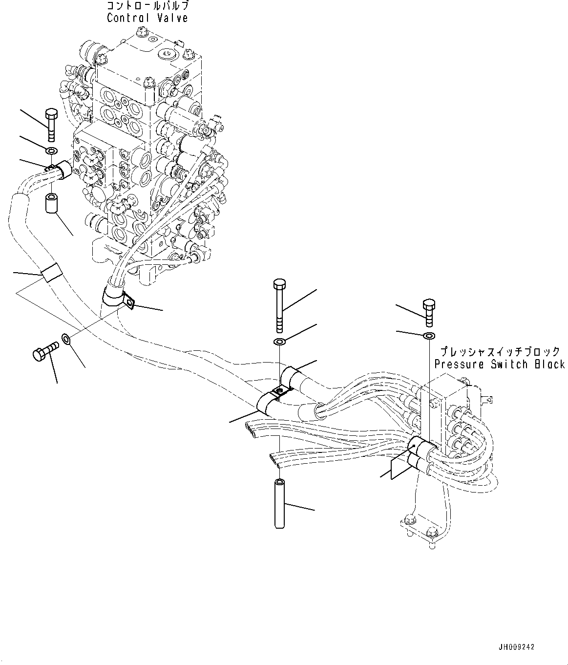 Komatsu parts book diagram for PC170LC-10 S/N 30001-UP: PROPORTIONAL PRESSURE CONTROL (PPC) PIPING, CLAMP (#30001-)