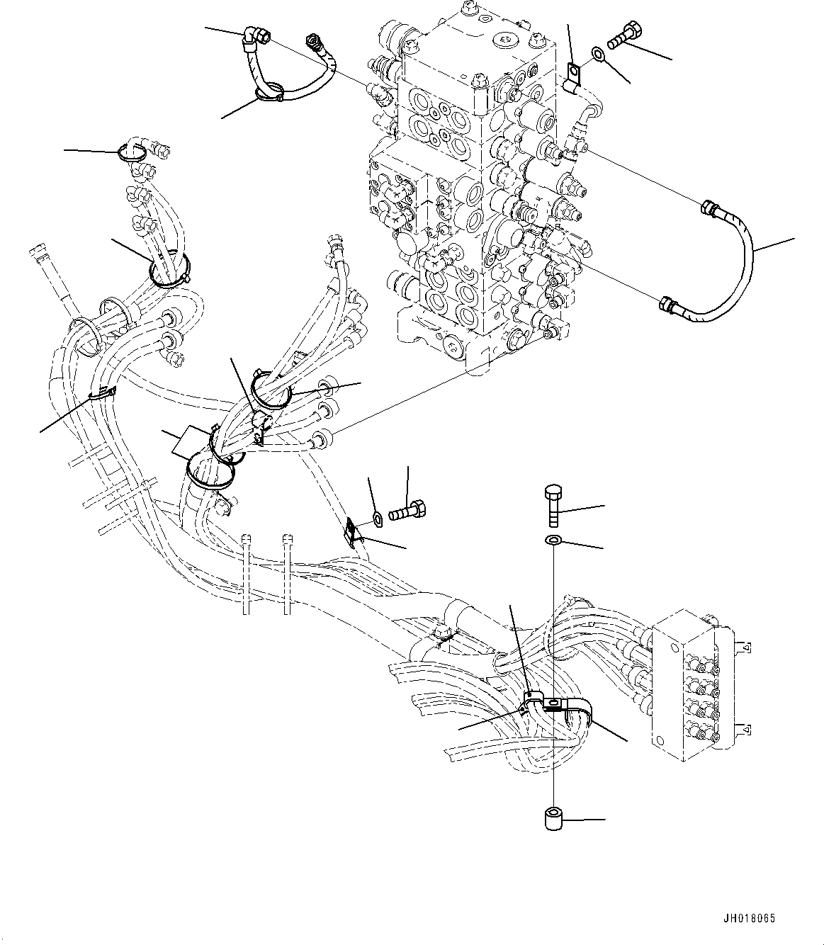 Komatsu parts book diagram for PC170LC-10 S/N 30001-UP: PROPORTIONAL PRESSURE CONTROL (PPC) PIPING, HOSE AND CLAMP (#30002-)