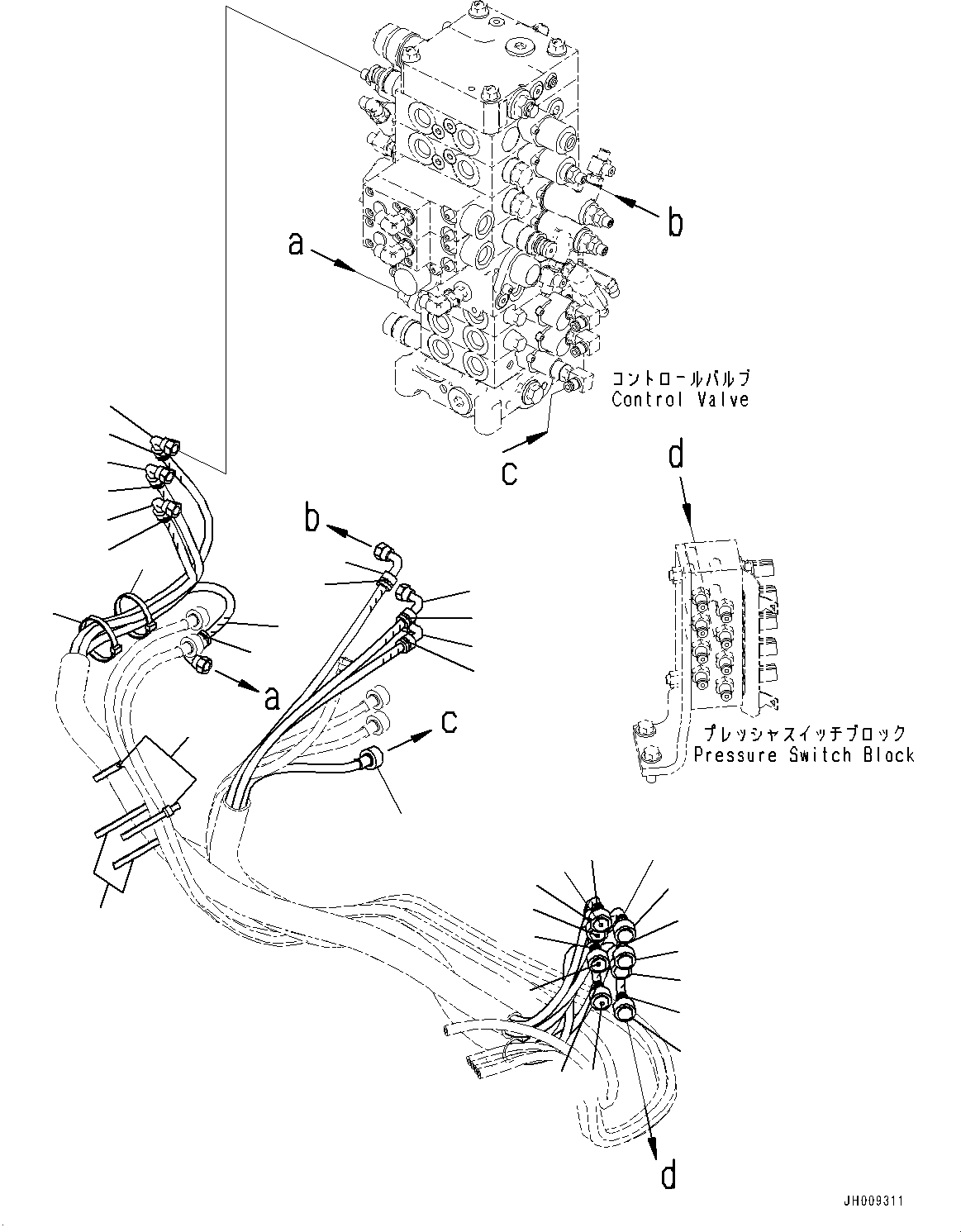 Komatsu parts book diagram for PC170LC-10 S/N 30001-UP: PROPORTIONAL PRESSURE CONTROL (PPC) PIPING, HOSE (#30001-)