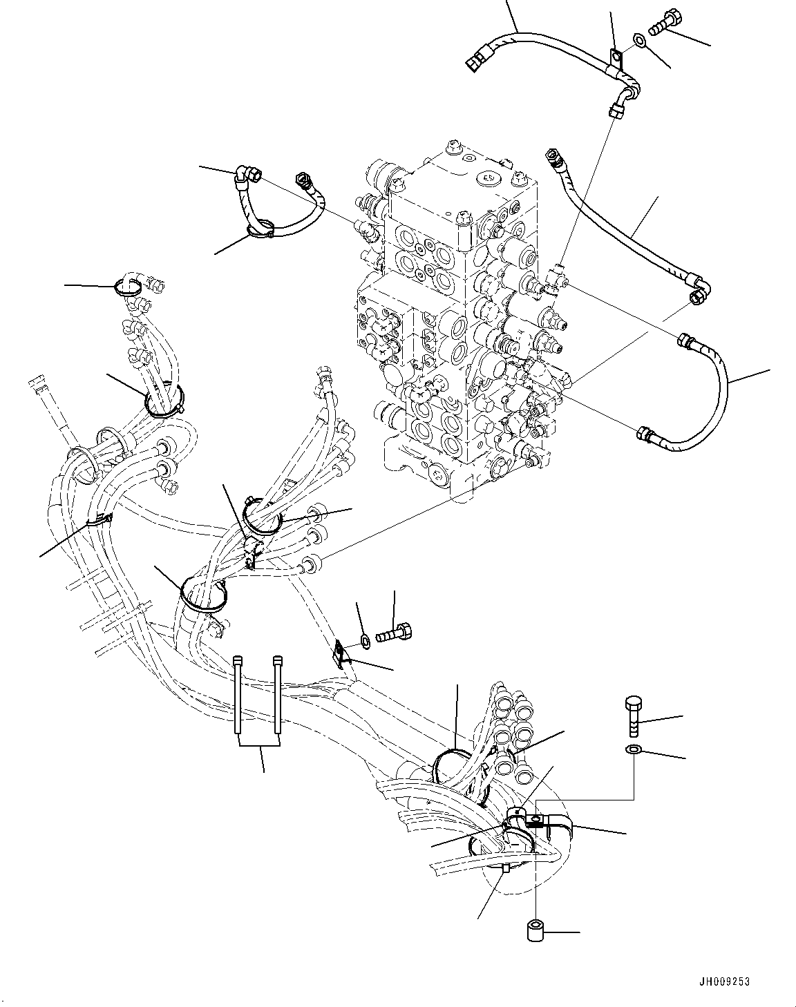 Komatsu parts book diagram for PC170LC-10 S/N 30001-UP: PROPORTIONAL PRESSURE CONTROL (PPC) PIPING, HOSE AND CLAMP (#30001-30001)