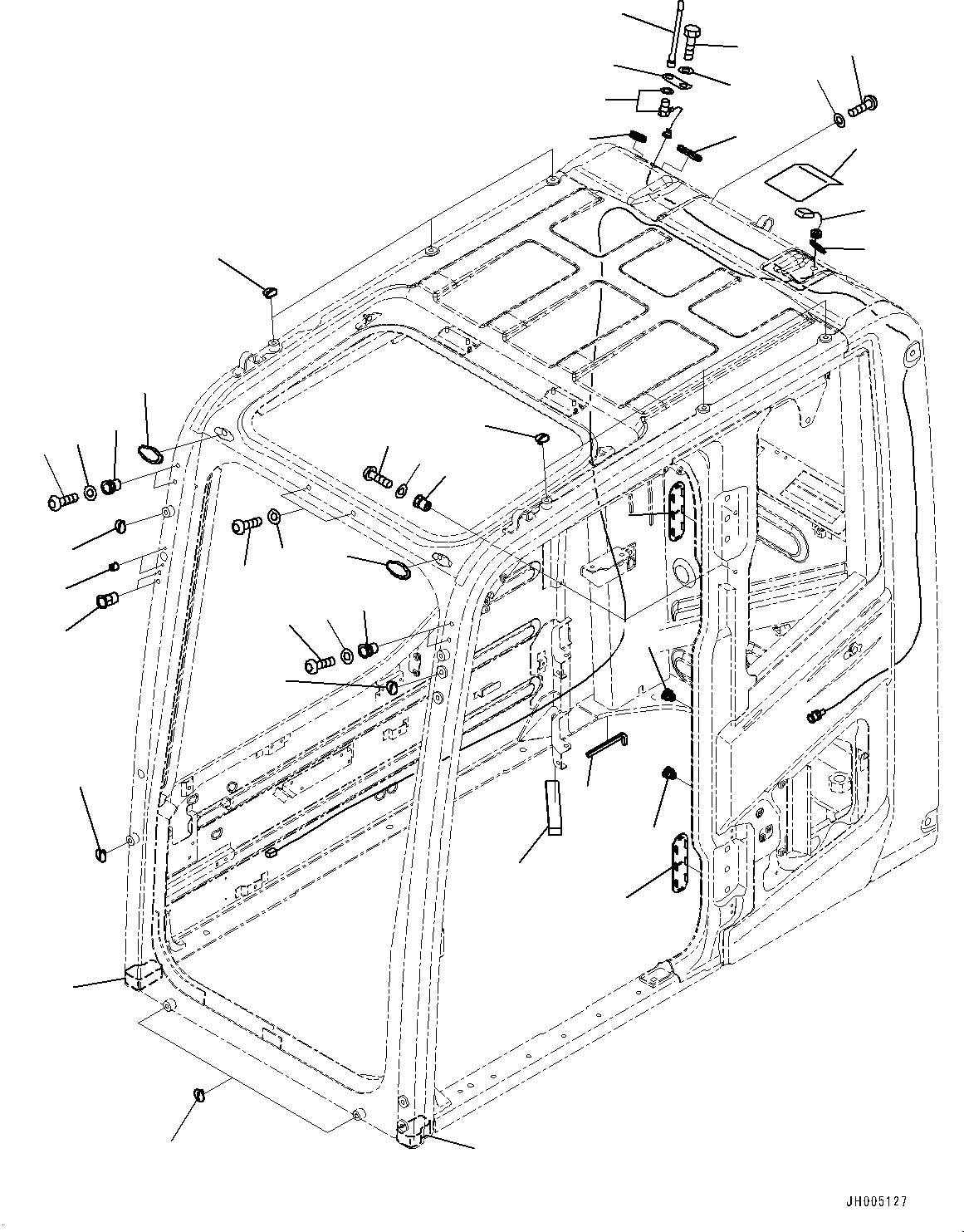 Komatsu parts book diagram for PC170LC-10 S/N 30001-UP: CAB, KOMTRAX ANTENNA (#30001-)