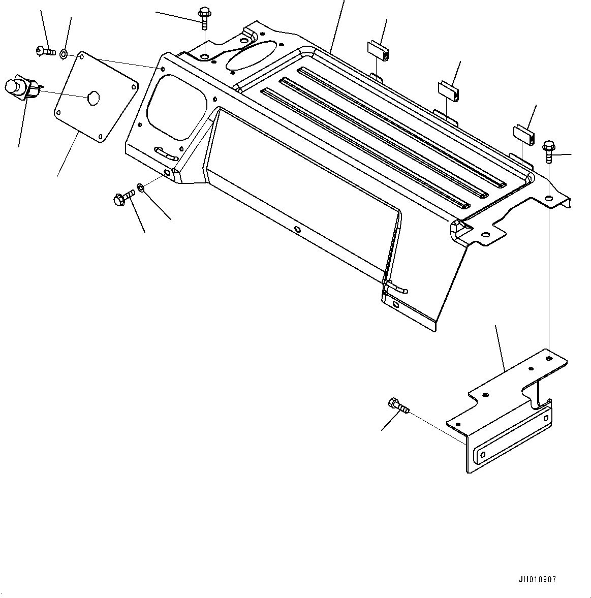 Komatsu parts book diagram for PC170LC-10 S/N 30001-UP: CAB, CAB IN PARTS, LUGGAGE PLATE AND CIGARETTE LIGHTER (#30212-)