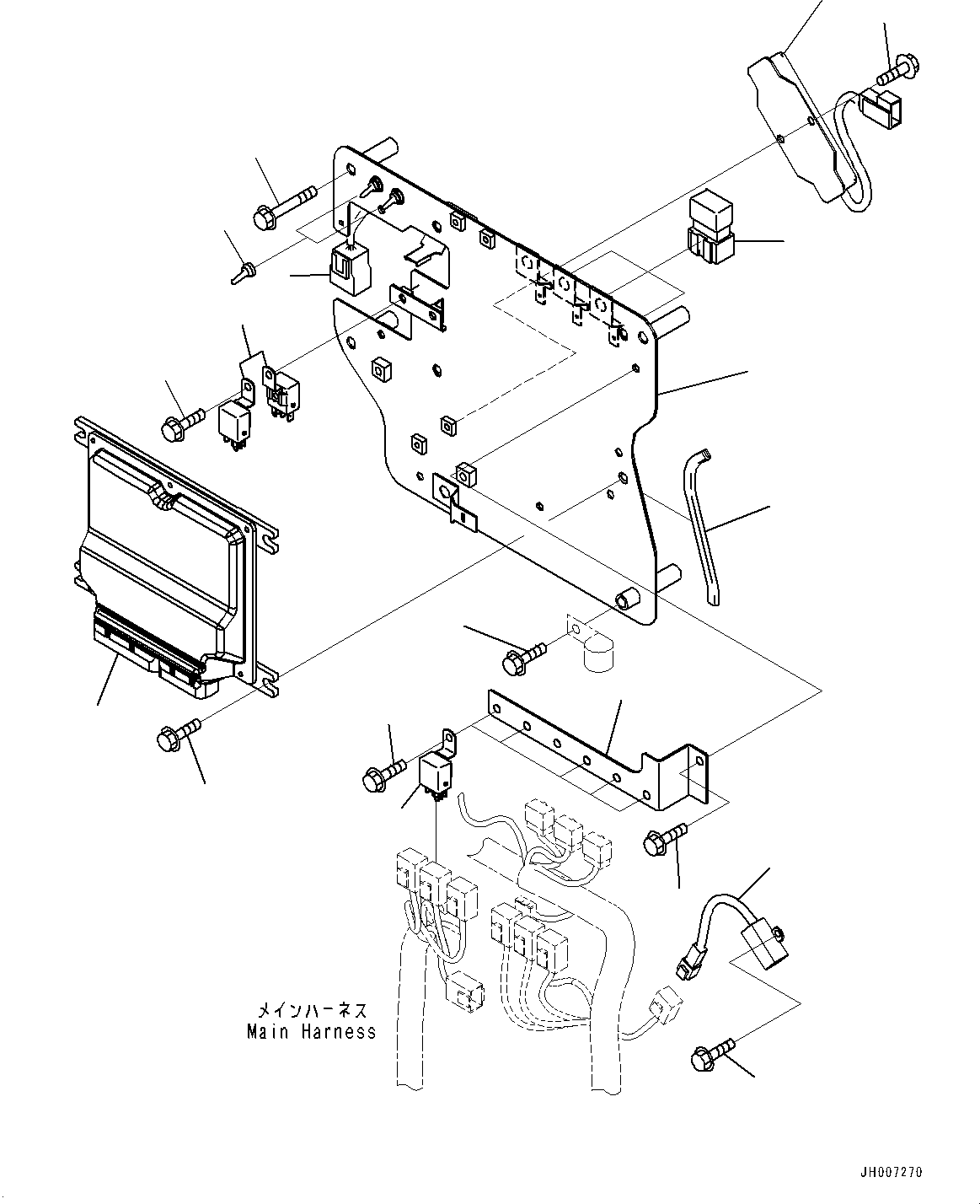 Komatsu parts book diagram for PC170LC-10 S/N 30001-UP: CAB, CAB IN PARTS, PUMP CONTROLLER AND RELAY (#30001-)