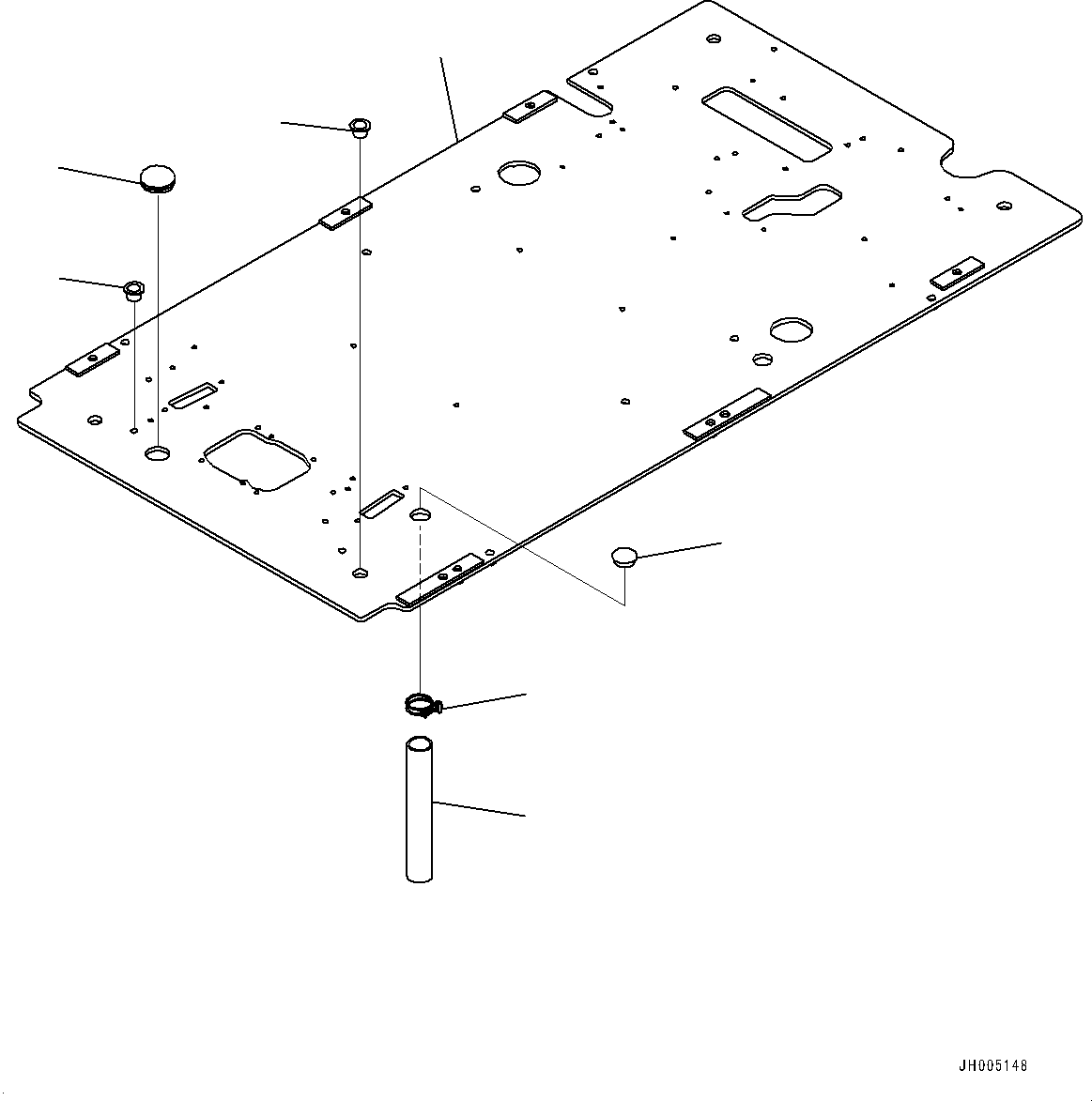 Komatsu parts book diagram for PC170LC-10 S/N 30001-UP: CAB, FLOOR, FRAME (#30001-)