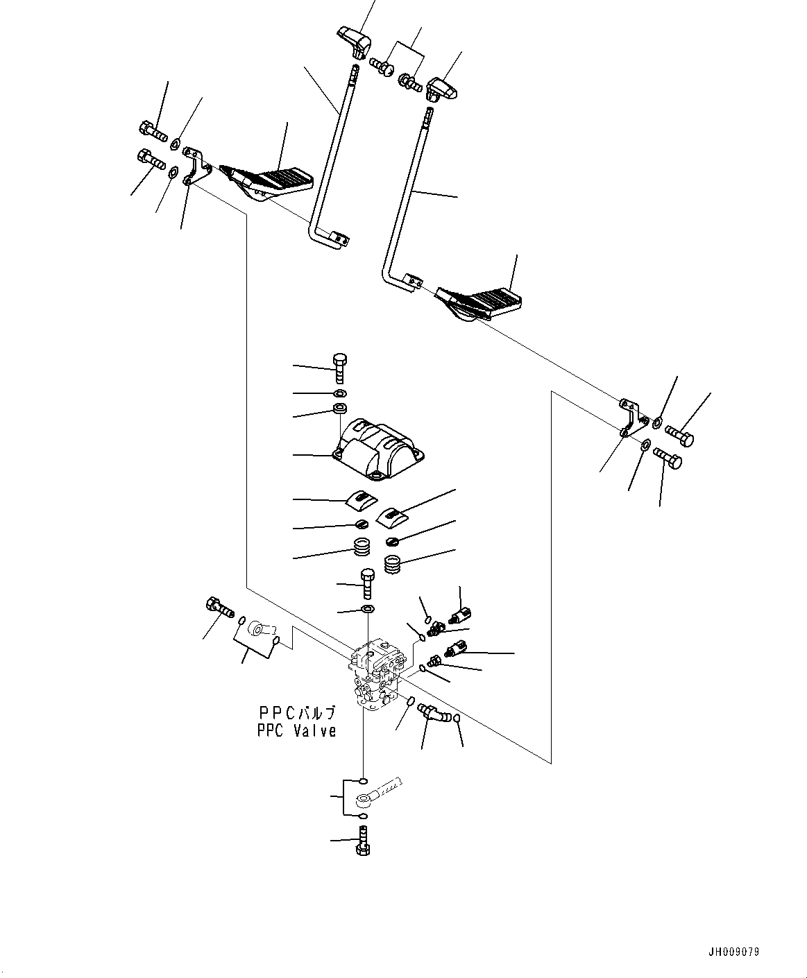 Komatsu parts book diagram for PC170LC-10 S/N 30001-UP: CAB, FLOOR, TRAVEL CONTROL (#30001-)