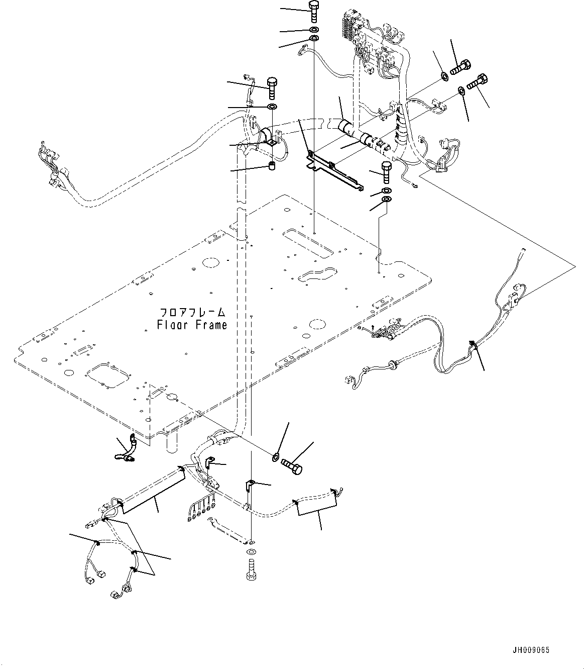 Komatsu parts book diagram for PC170LC-10 S/N 30001-UP: CAB, FLOOR, WIRING HARNESS CLAMP AND GROUND (#30001-)