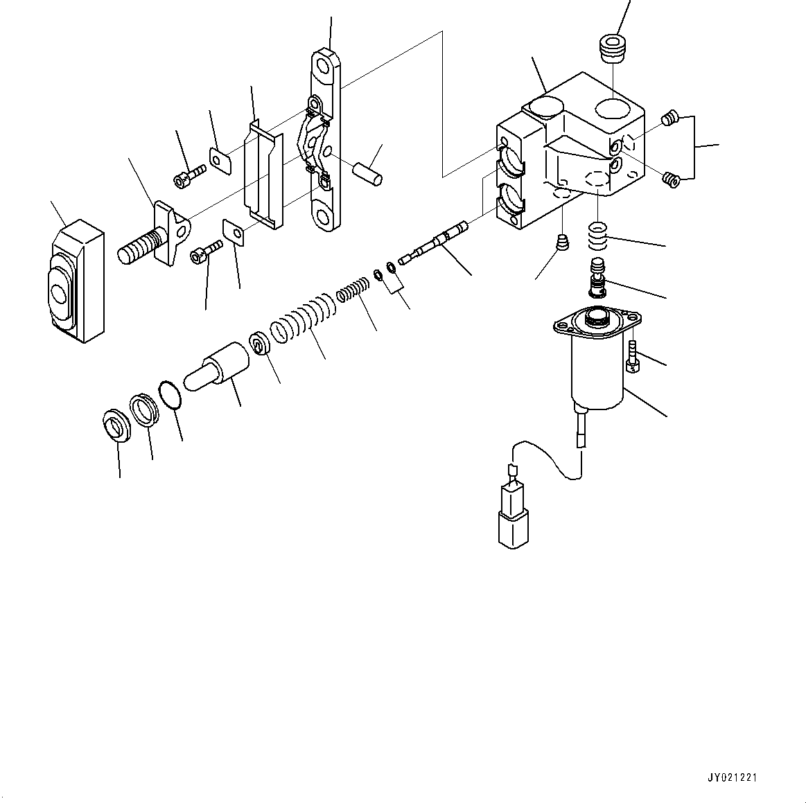 Komatsu parts book diagram for PC170LC-10 S/N 30001-UP: CAB, PPC VALVE FOR ATTACHMENT (#30001-)