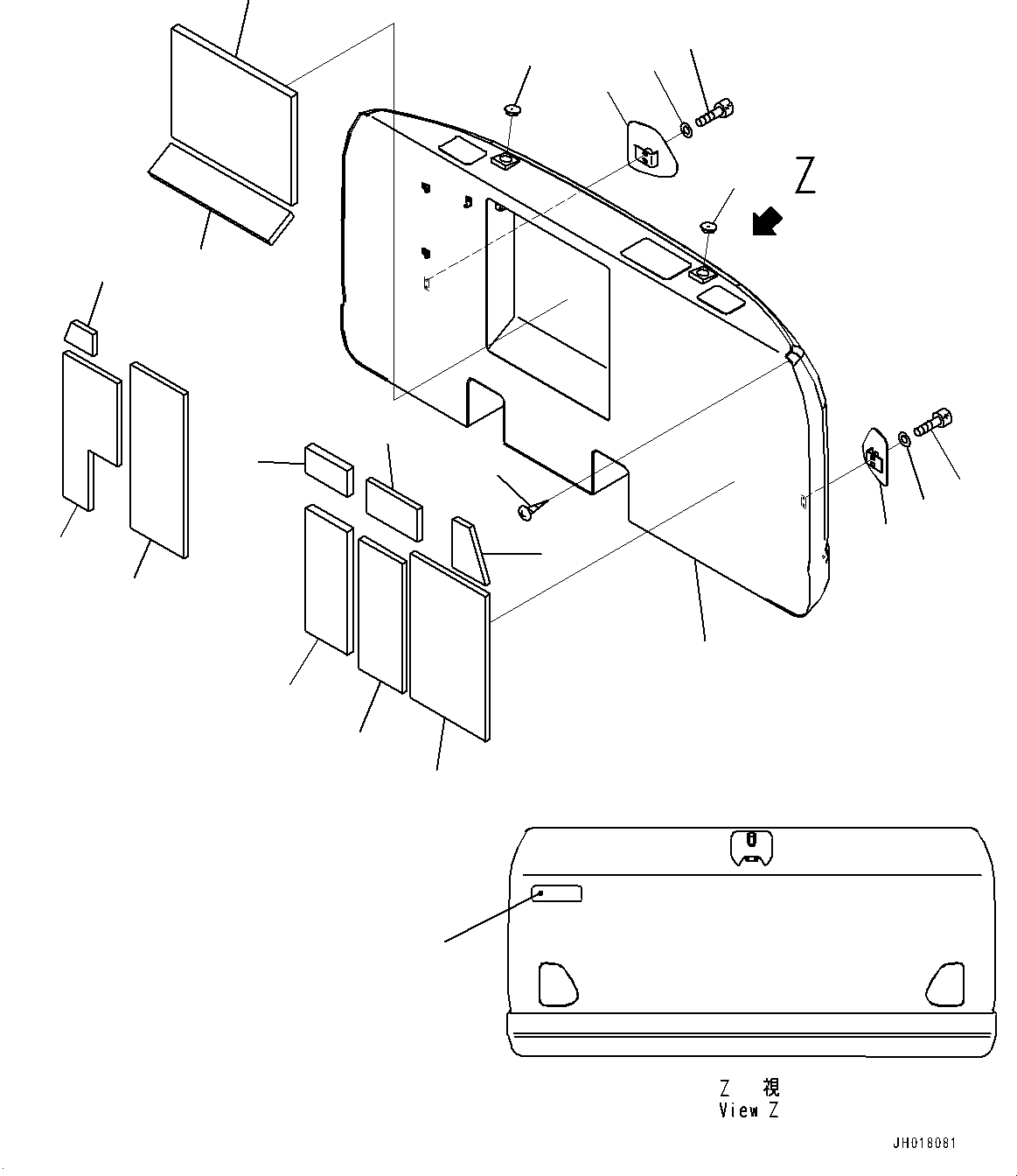 Komatsu parts book diagram for PC170LC-10 S/N 30001-UP: COUNTERWEIGHT,  (#30002-)
